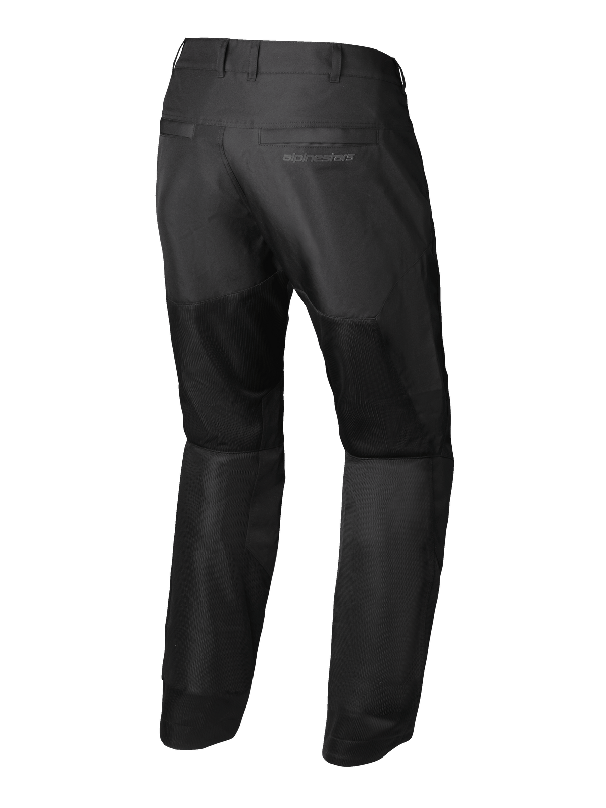 Alpinestars Pantalon C-1 Air, pantalon de moto urbain pour homme noir, vue de dos montrant les panneaux de ventilation en mesh technique et la protection certifiée CE Classe A
