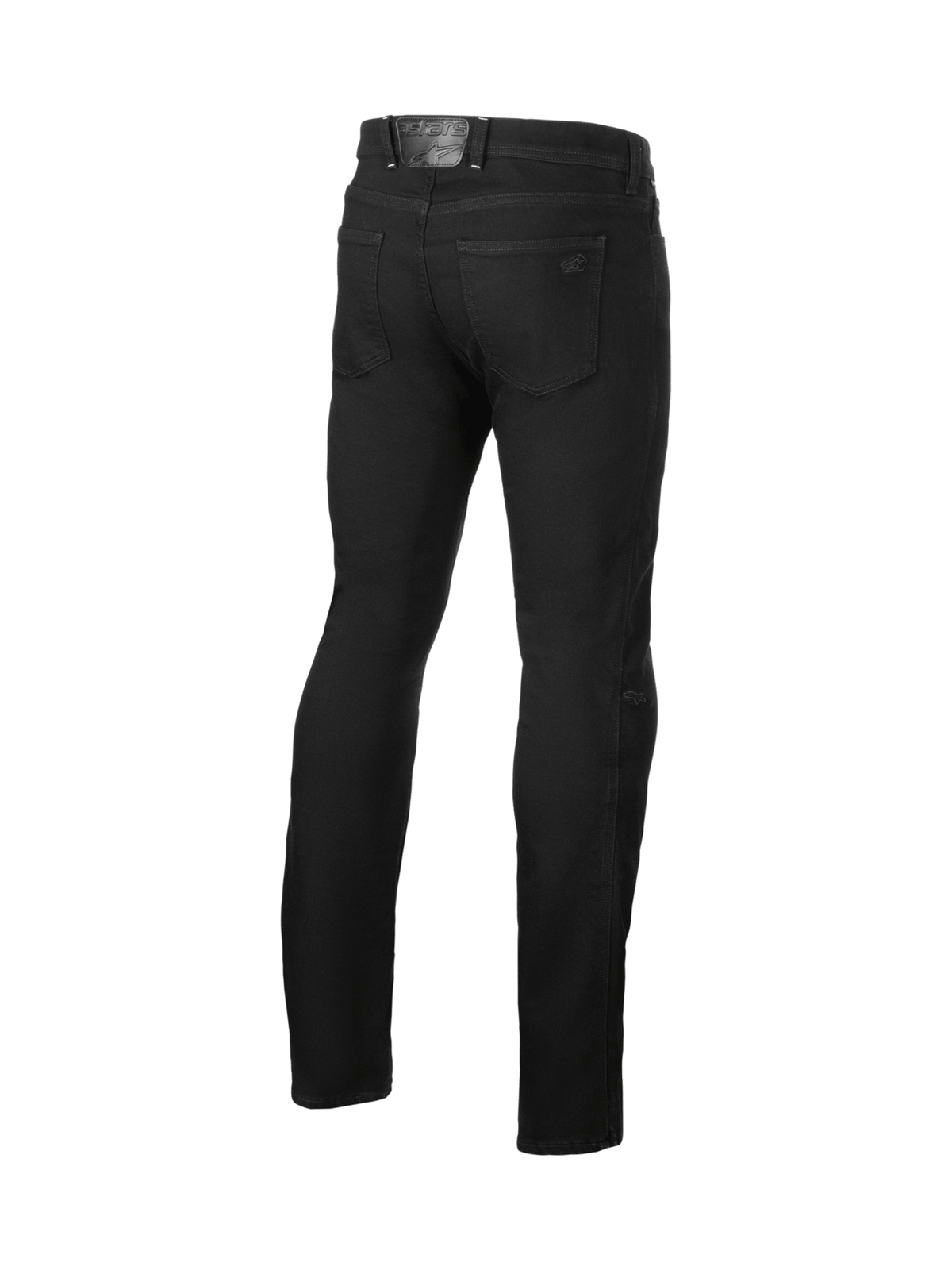 Alpinestars Cult-8 Stretch Denim Broek, heren urban motorbroek, zwart stretch denim, CE-gecertificeerd, achteraanzicht.