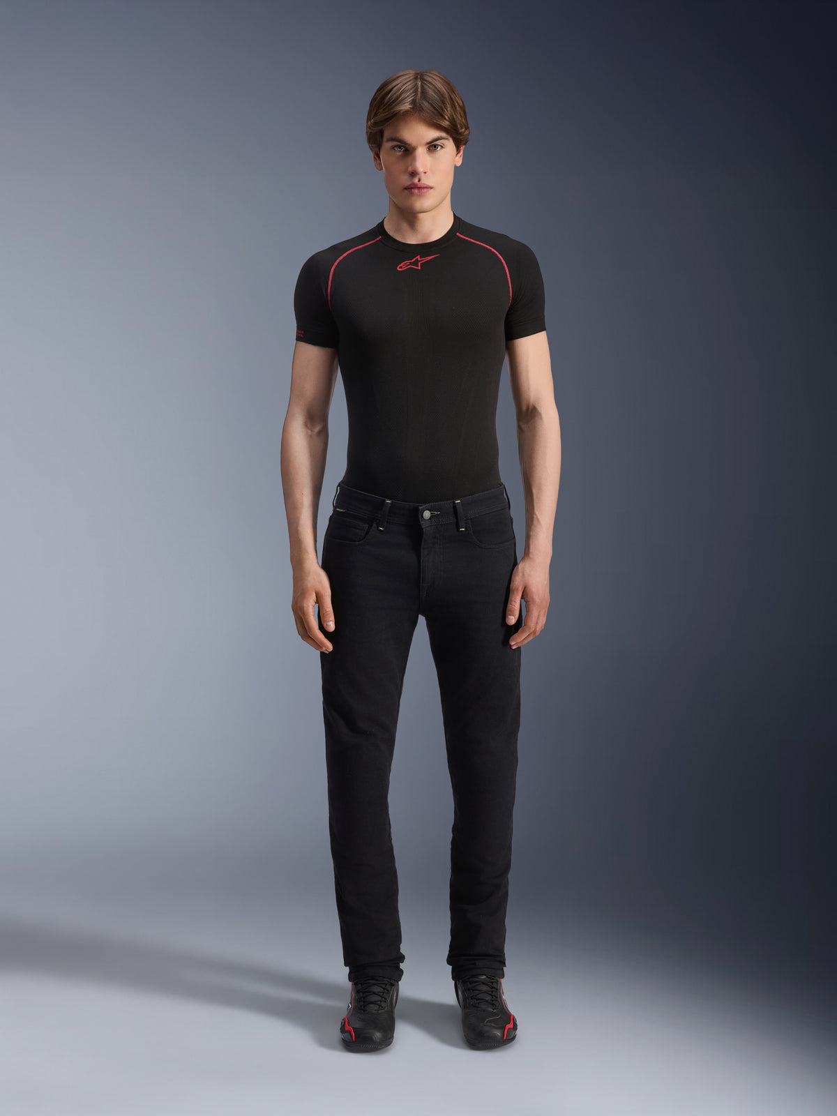 Alpinestars pantalon Denim Copper V3, jean de moto noir pour homme, coupe droite standard, style urbain