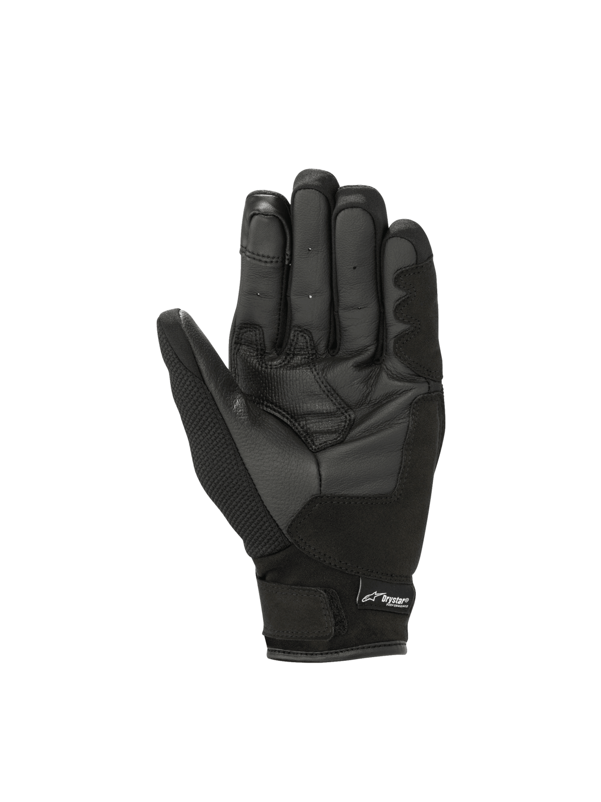 Alpinestars Stella S-Max Drystar Women's Motorcycle Gloves, black and anthracite leather palm with waterproof protection.