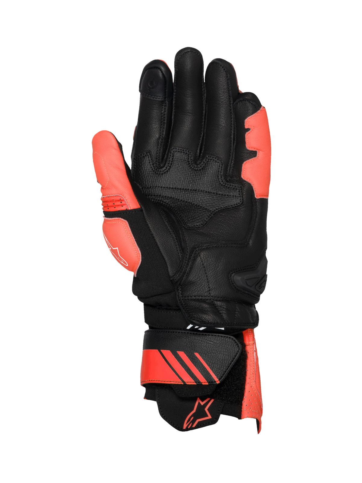 Alpinestars GP Plus R V3 Lederhandschuhe, Racing-Motorradhandschuhe in Schwarz und Rot, mit TPU-Handflächenslider.
