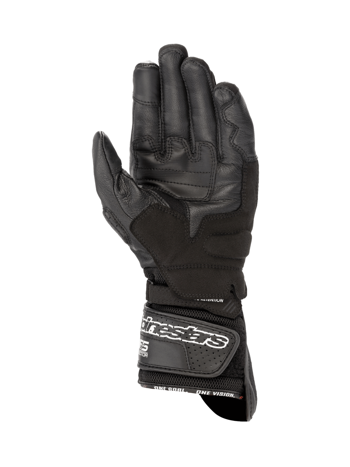 Alpinestars SP-8 V3 Air handschoenen, motorracehandschoenen voor heren, zwart, leer en 3D mesh met versterkte handpalm.