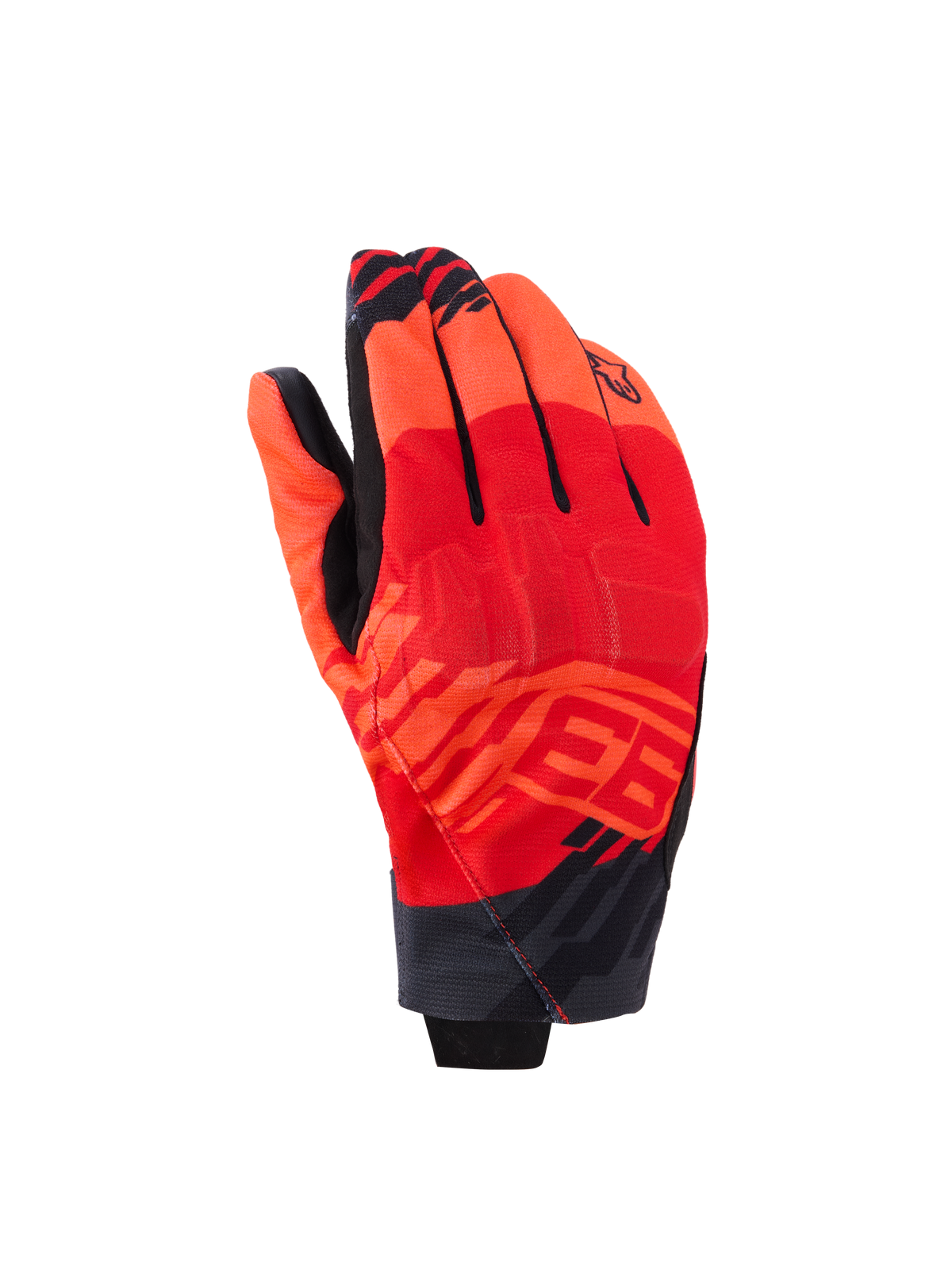 Alpinestars MM93 Reef V2 handschoenen, motorhandschoenen met korte manchet, Red Fluo en Bright Red met zwarte accenten, voorzien van Marc Marquez MM93 graphics en geïntegreerde knokkelbescherming, modern urban design