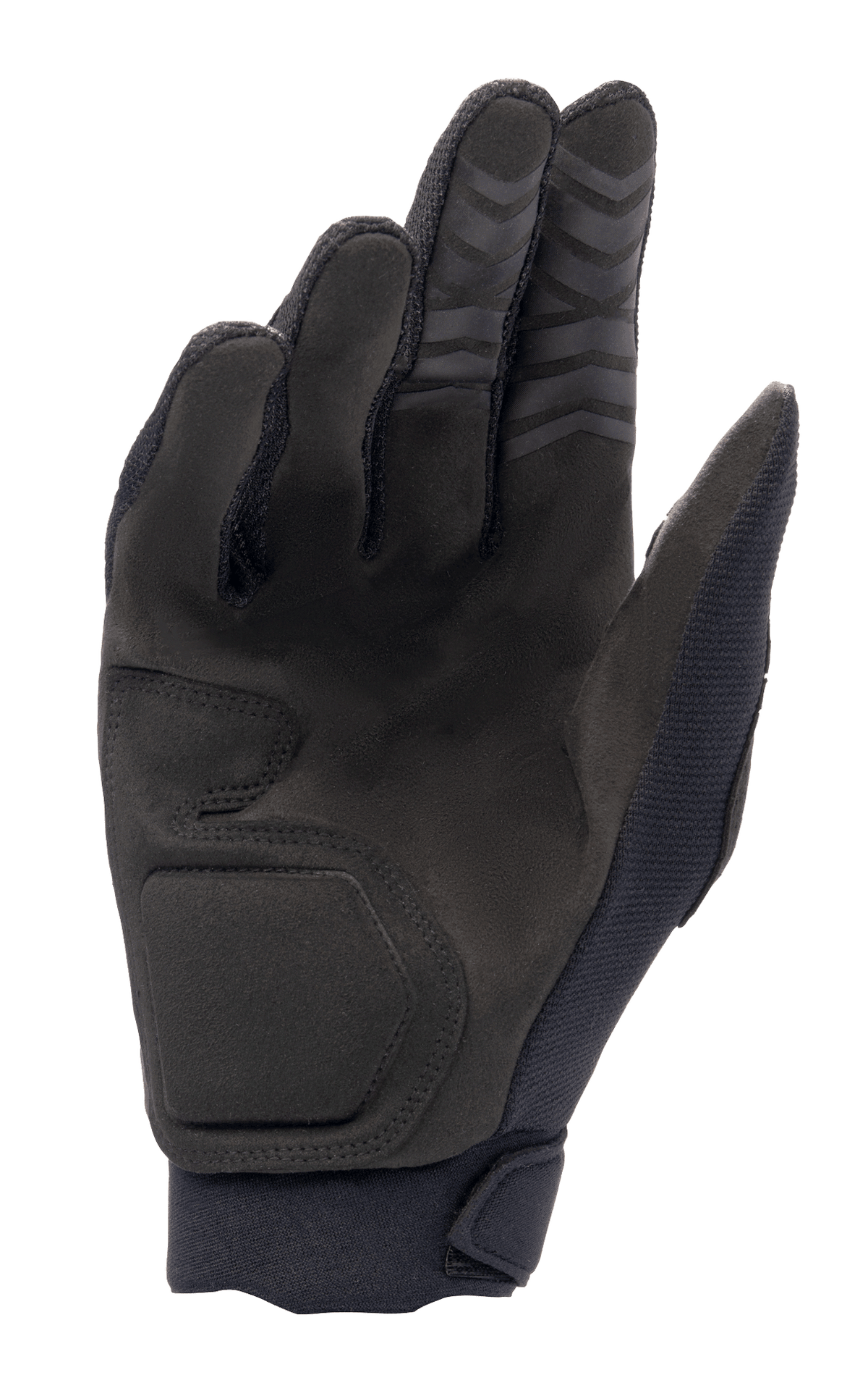 Alpinestars Full Bore XT-handschoenen, zwart, handpalmzijde voorzien van synthetisch suède voor duurzaamheid en grip, ergonomische stiksels en getextureerde vingertoppen voor off-road prestaties.
