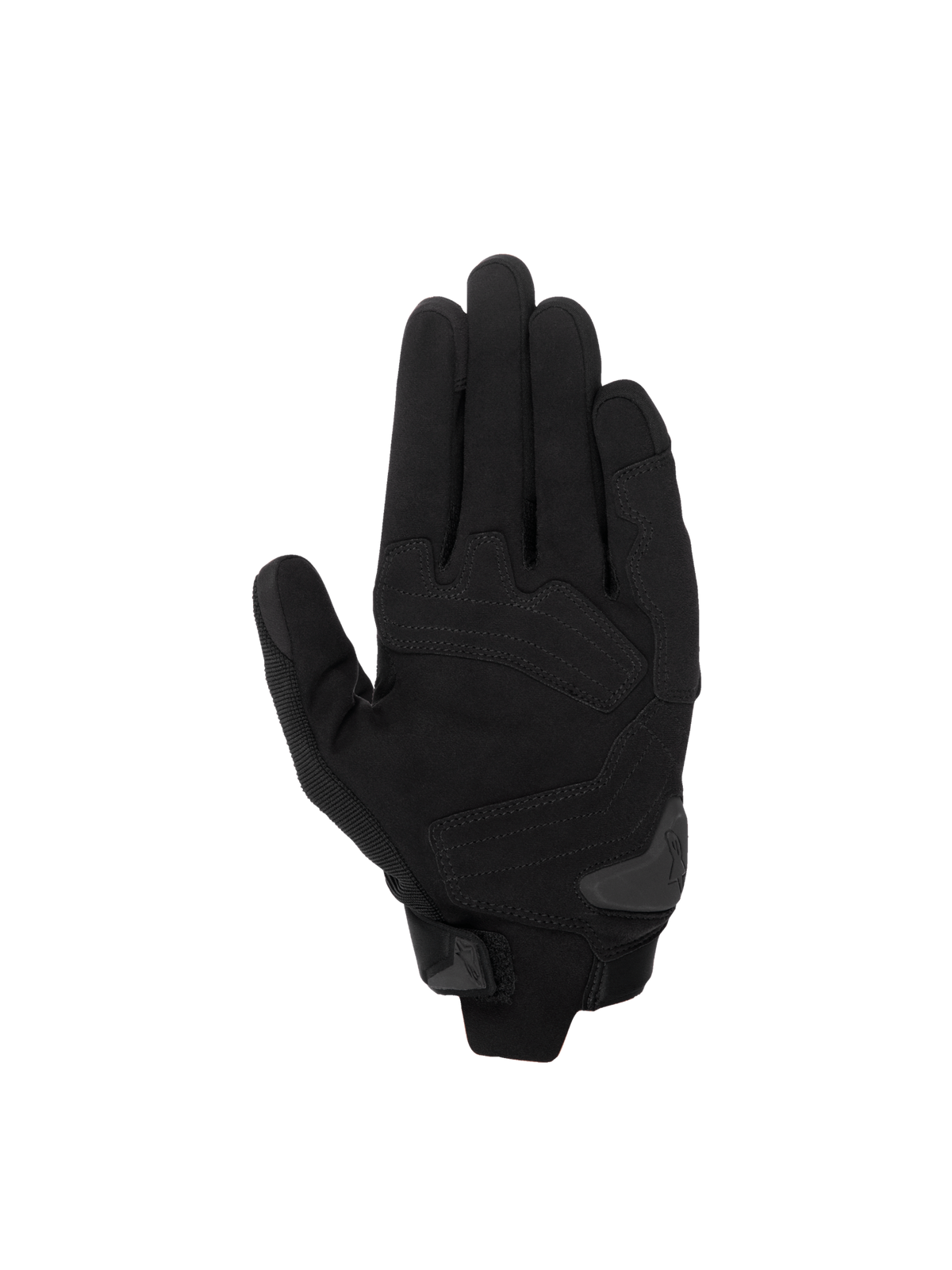 Alpinestars SP X 1 Handschuhe, Motorrad-Rennhandschuhe, Schwarz, Kunstlederhandfläche mit TPR-Handballenschleifer.