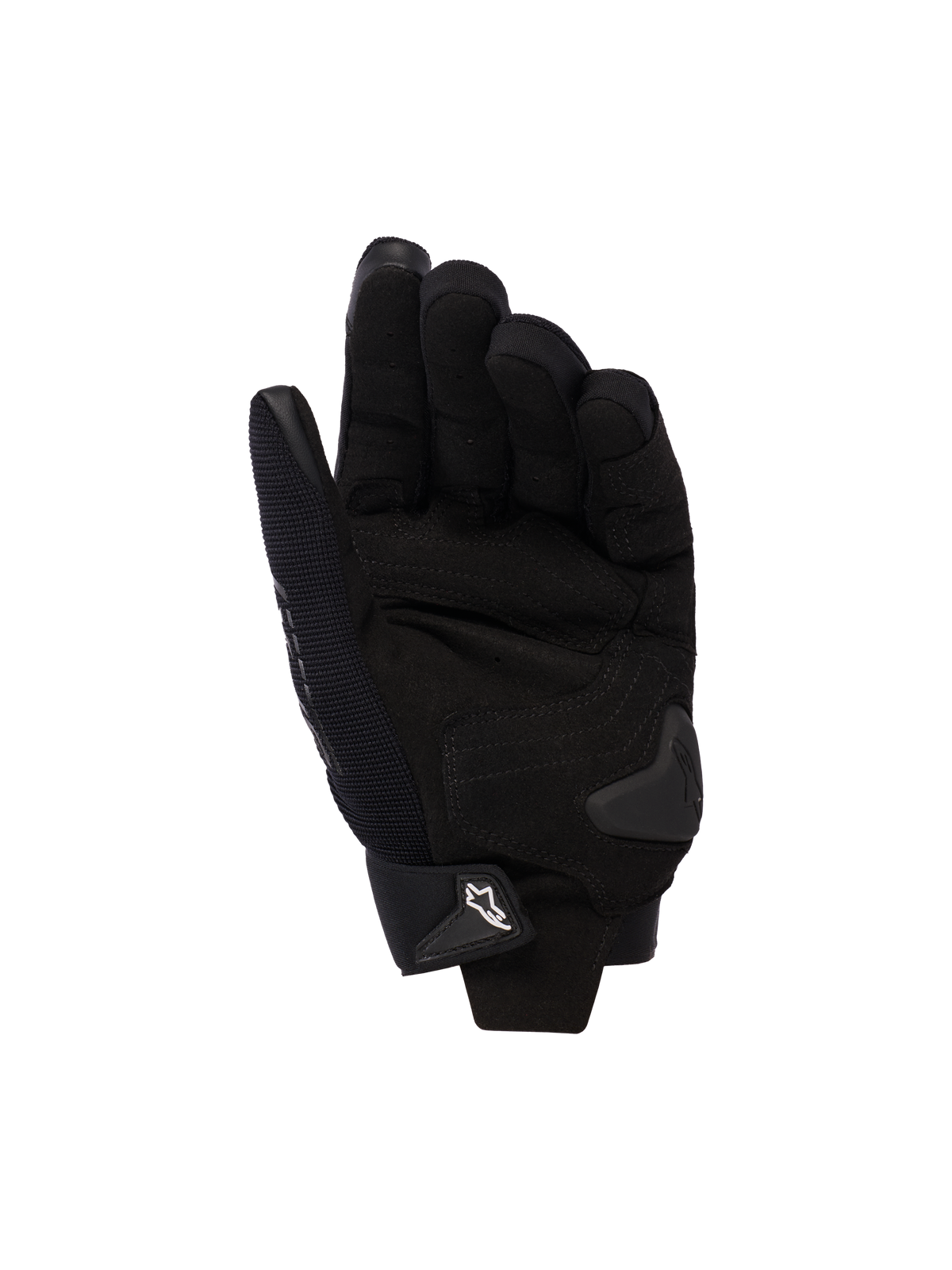 Alpinestars Stella SP X 3 Damen-Motorradhandschuhe, Schwarz, Handflächenansicht mit Verstärkungen aus Synthetikleder, TPU-Handflächenschieber und verstellbarem Handgelenkverschluss mit weißem Logo