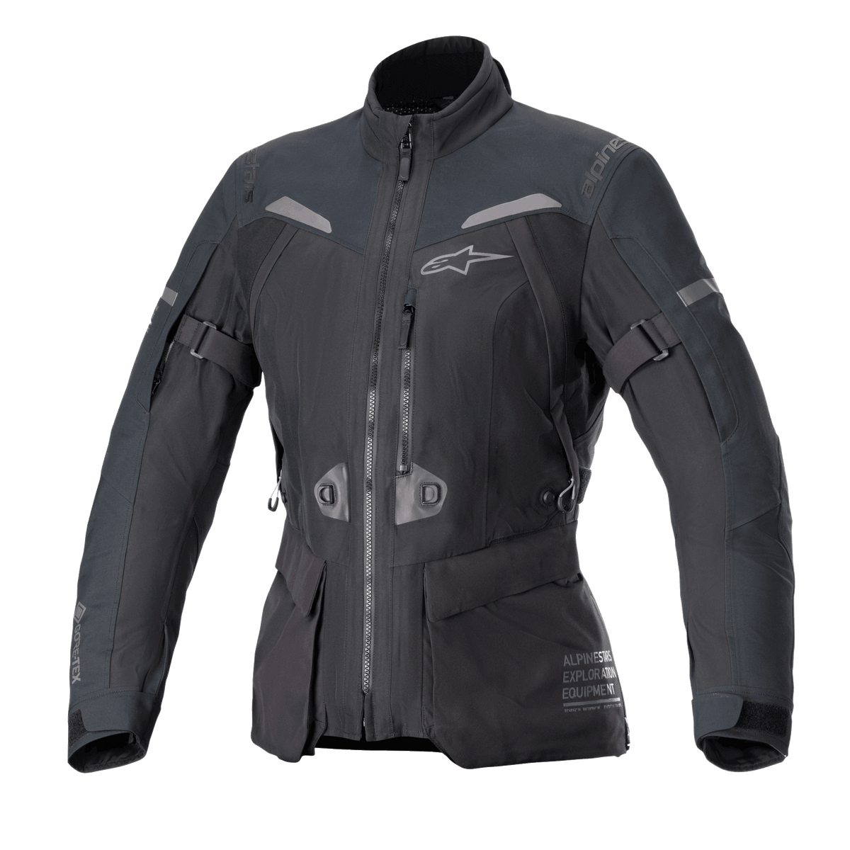 Alpinestars Stella ST-7 2L GORE-TEX Jacke, Damen-Motorradtouringjacke, Schwarz und Dunkelgrau, wasserdichte laminierte Konstruktion mit CE-Zertifizierung