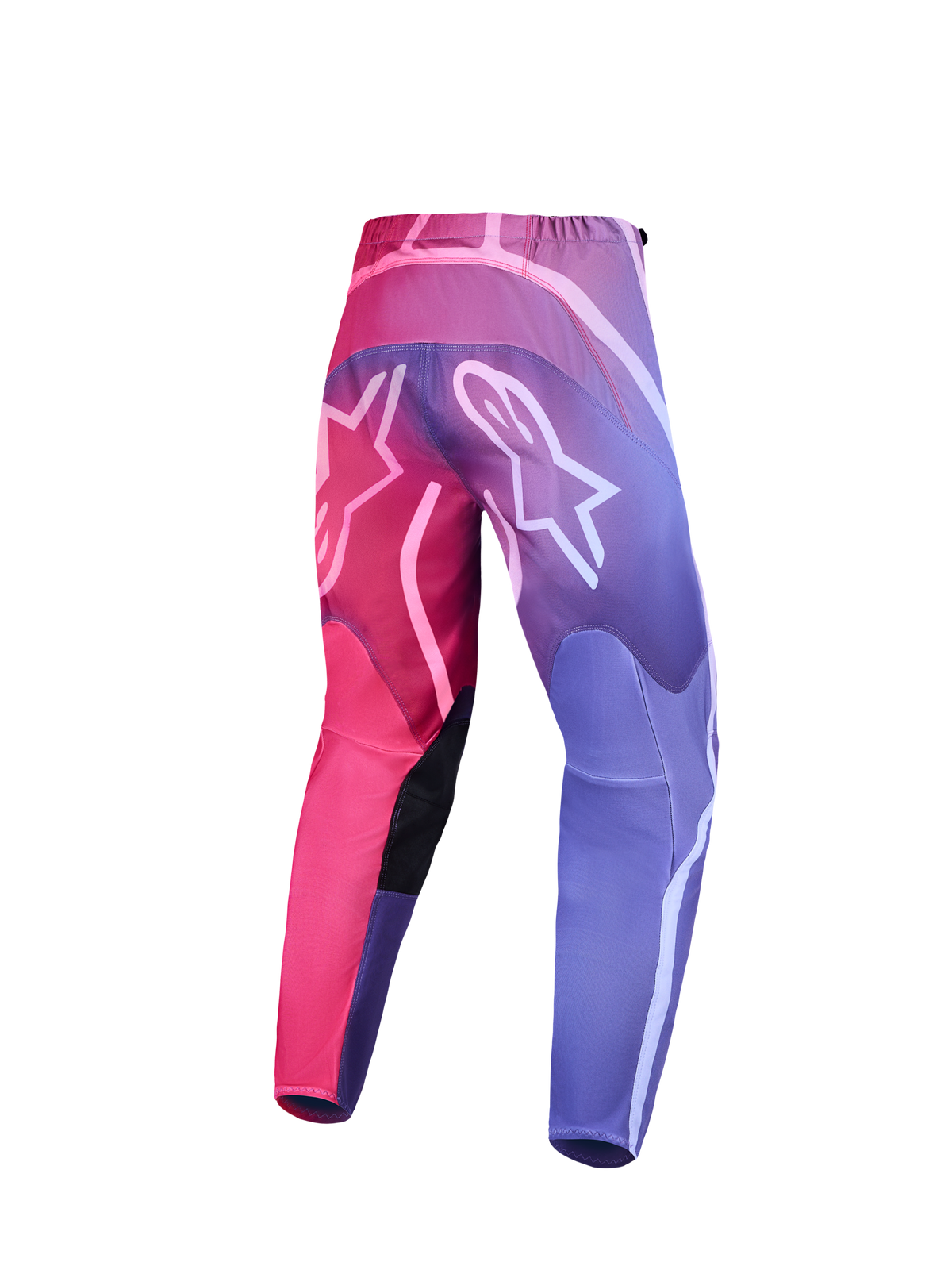 Alpinestars Stella Fluid Kepler, pantalon de motocross femme, violet et rouge, construction en poly-tissu renforcé.