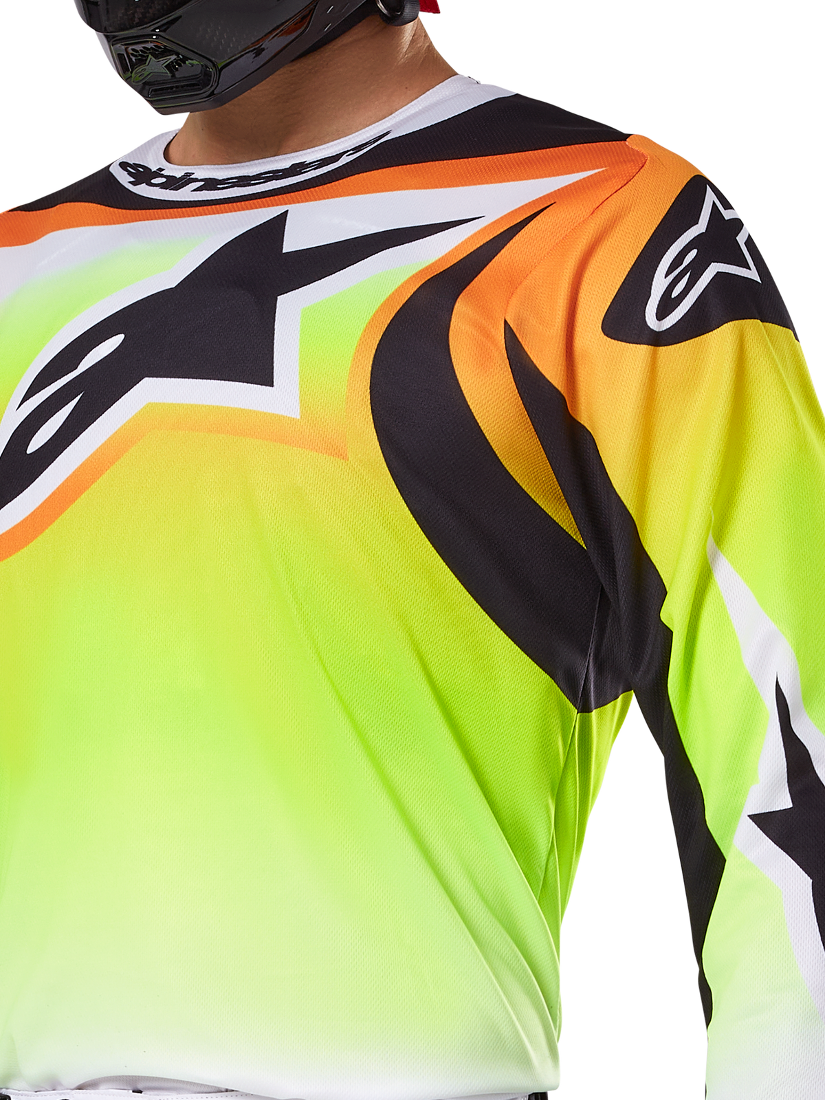 Alpinestars 2025 Fluid Wurx Ausrüstungsset, Motocross-Trikot und -Hose, Gelb, mit markanten schwarzen Grafiken und Branding, Hochleistungs-Rennausrüstung für Offroad- und Motocross-Fahrer.