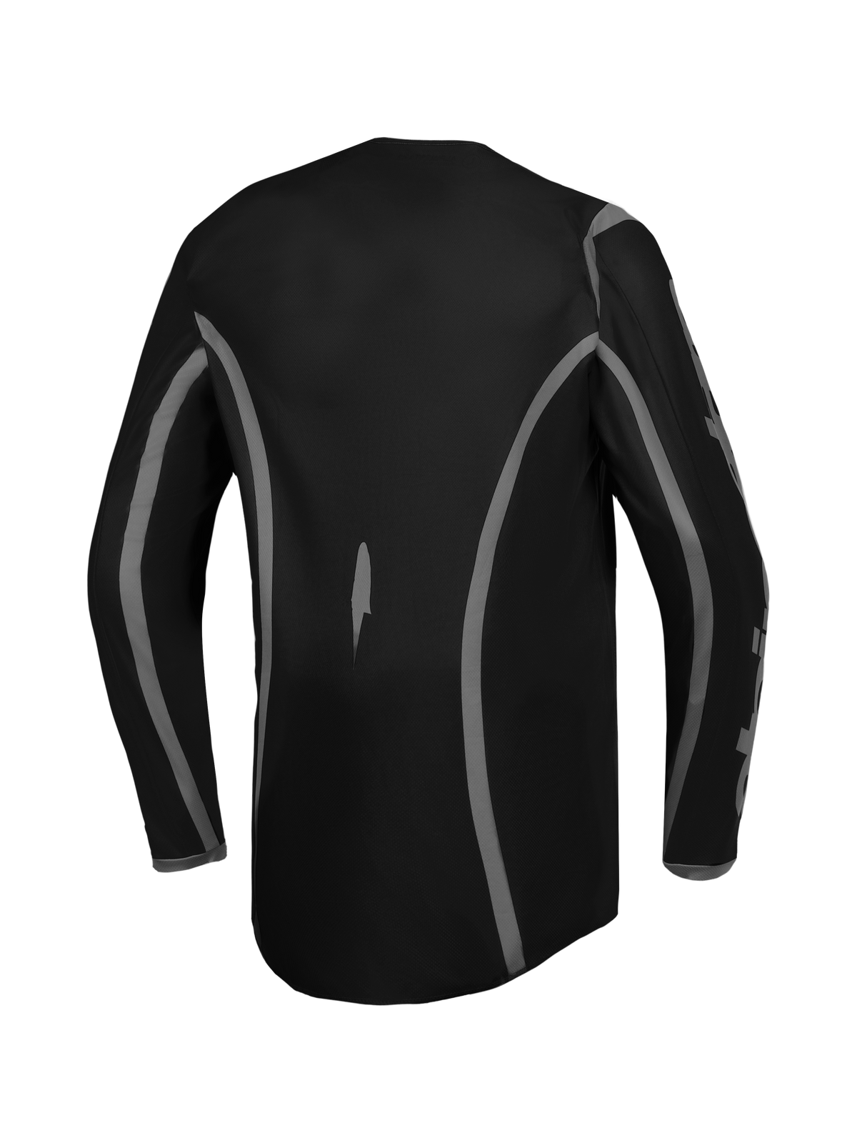 Alpinestars Fluid Apex V2 Jersey, Men's Motocross Jersey, Black and Silver, Moisture-Wicking Polyfabric, Extended Rear Cut