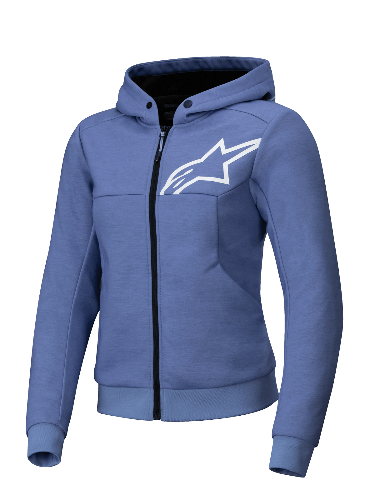 Alpinestars Stella Chrome V2 Sport Hoodie, veste de moto pour femme, bleu violet et blanc, compatible Tech-Air, certifiée CE