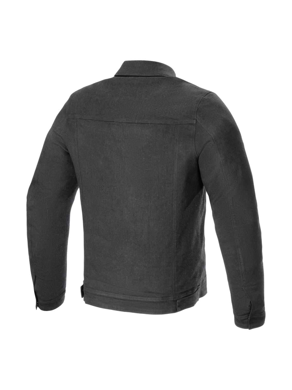 Alpinestars Garage Jacke, urbane Herren-Motorradjacke in Rauchgrau aus Stretch-Jeansstoff, Rückansicht, Tech-Air Ready