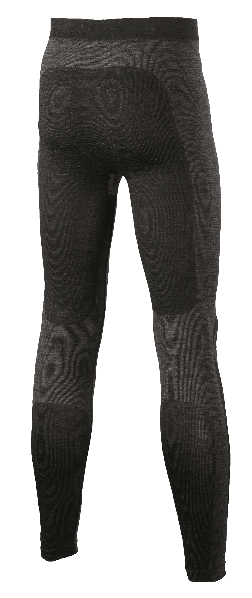 Alpinestars ZX Evo V2 Unterteil, Motorsport-Base-Layer-Hose, Schwarz und Grau, Rückansicht zeigt nahtlose technische Strickkonstruktion mit dunkleren Einsätzen an Gesäß und Waden, feuerfeste Motorsport-Unterwäsche