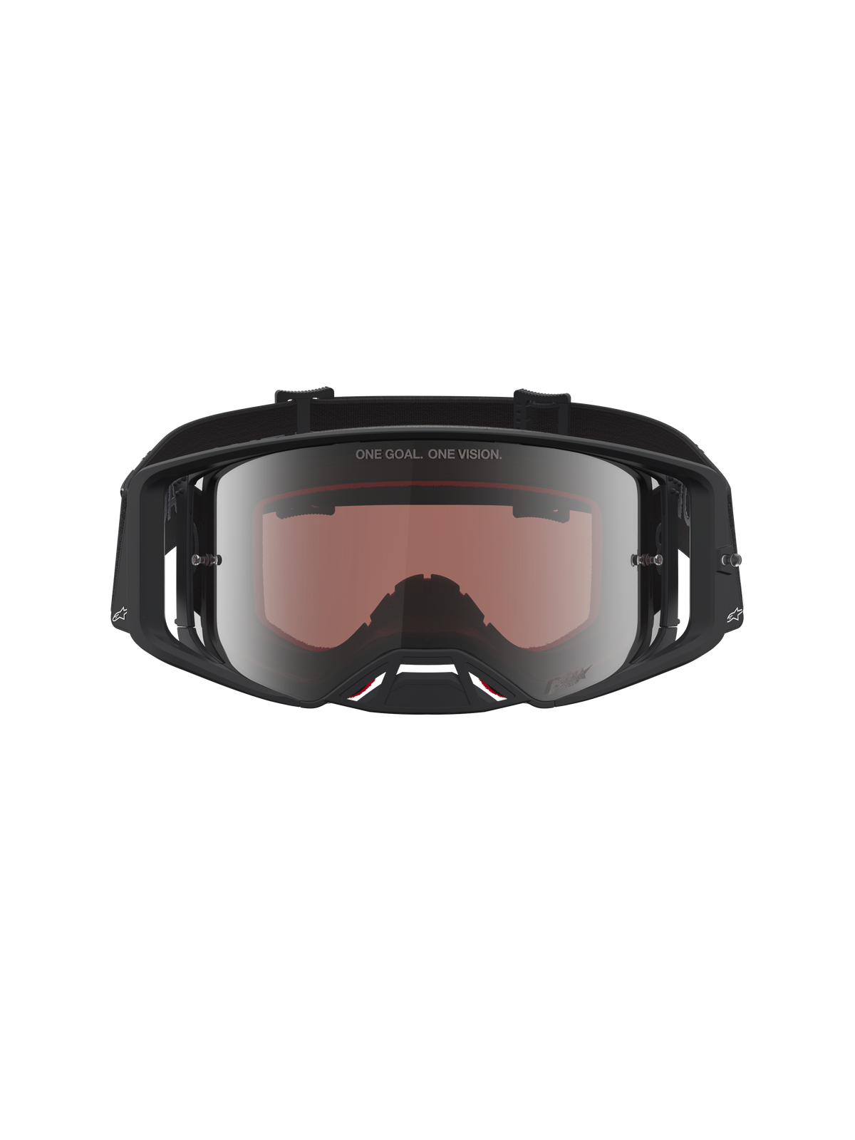 Masque Alpinestars Supertech Vesta, masque de motocross tout-terrain, noir et argent mat, doté de lentilles miroirs argentées haute définition pour la compétition