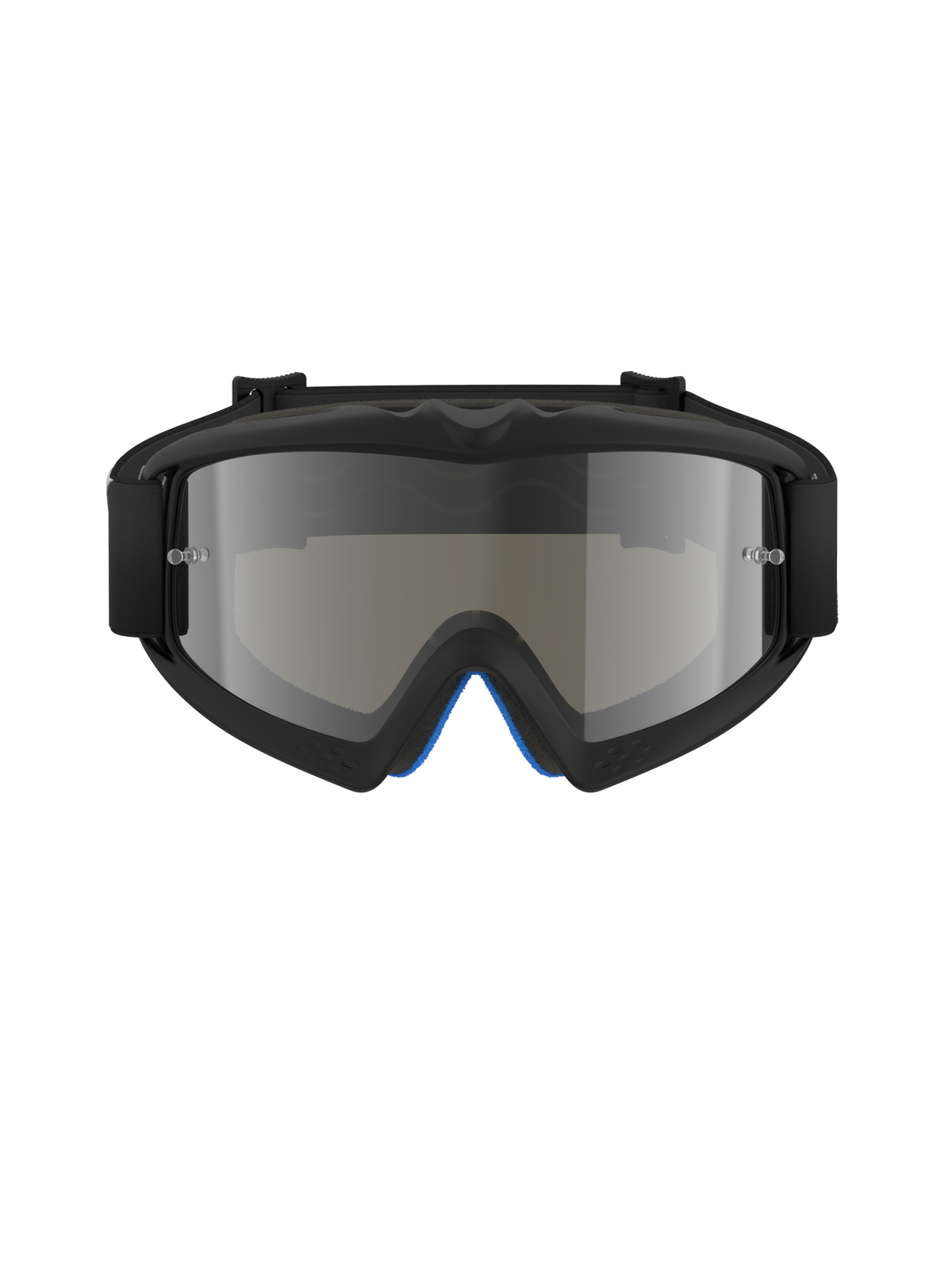 Alpinestars Vision Youth Corp Goggles, Motocross-Brille, Schwarz Silber verspiegelt, Vorderansicht mit verspiegelter Polycarbonat-Linse und schwarzem A-FLEX Urethan-Rahmen, professioneller Offroad-Augenschutz für junge Fahrer