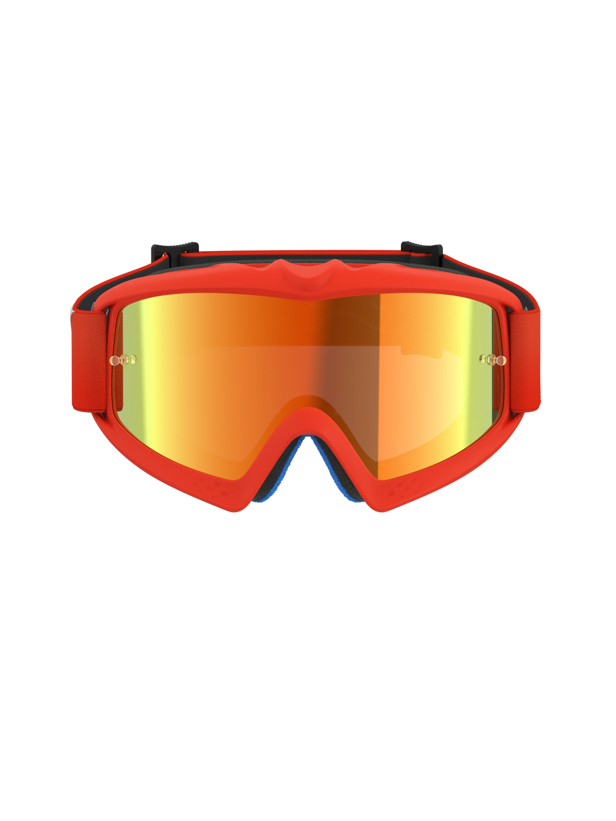 Alpinestars Vision Youth Corp Goggles, Motocross-Brille, Orange mit rotem Spiegelglas, leuchtend oranger Urethanrahmen, verspiegeltes Glas und passendes oranges Band, entwickelt für jugendliche Fahrer und Offroad-Rennsport