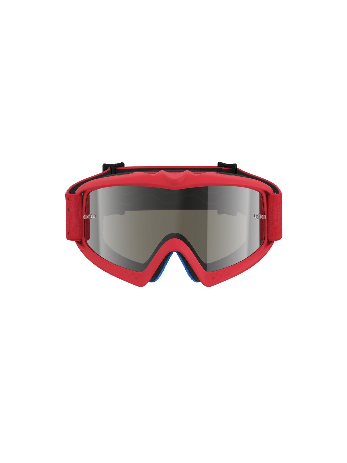 Masque Vision Vesta Junior Alpinestars, masque de motocross pour enfant, rouge fluo et argenté, lentille miroir anti-buée avec supports pour tear-off