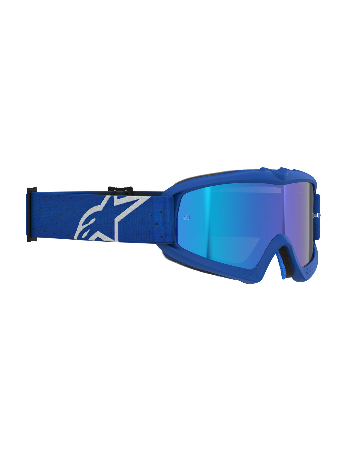 Alpinestars Masque Vision Vesta Junior, masque de motocross bleu et blanc pour enfant, lentille miroir anti-buée, certifié CE