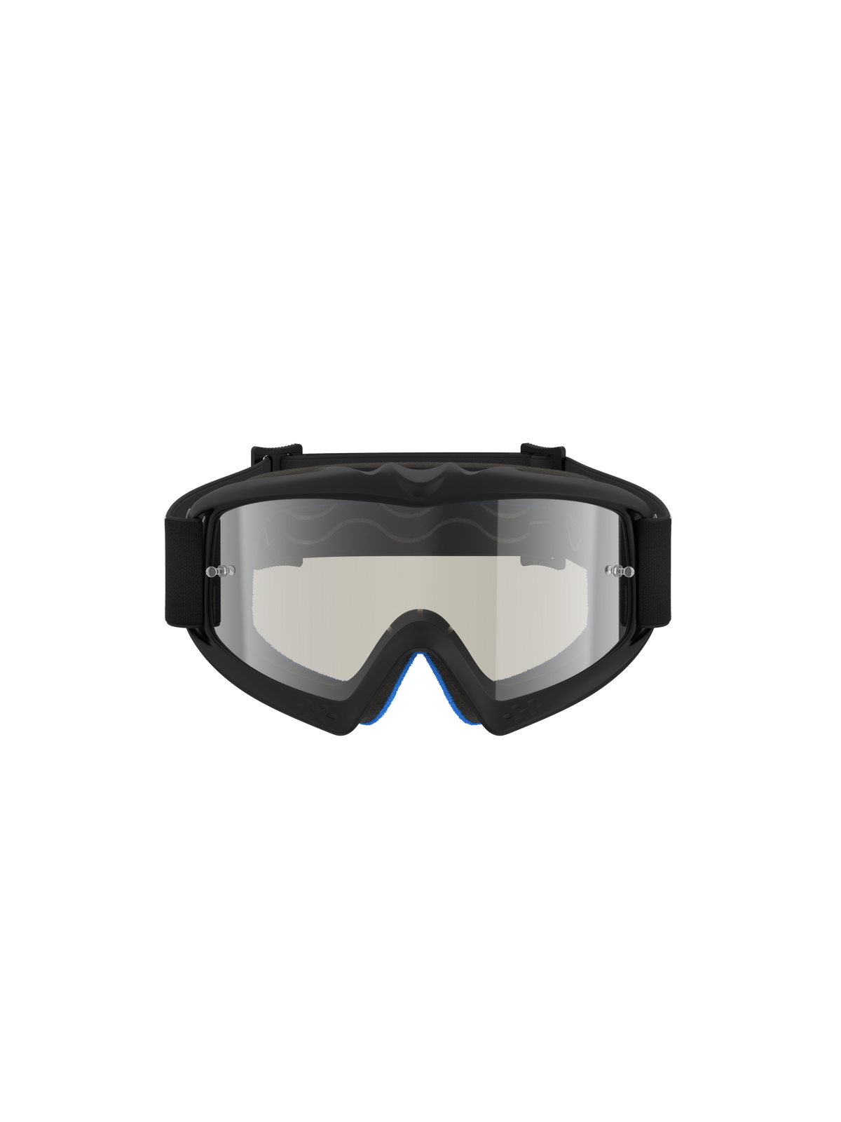 Alpinestars Vision Jeugd Atrox veiligheidsbril voor motorcross, zwart frame en zilveren spiegelende lens.