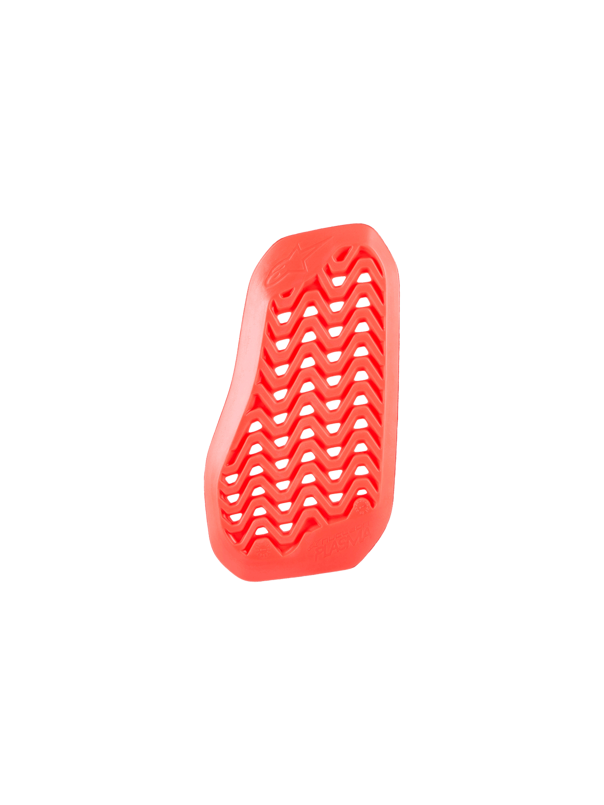 Alpinestars Nucleon Plasma Gedeelde Borstbeschermer Insert, rood, geperforeerd zigzagontwerp voor maximale luchtstroom, lichtgewicht en flexibel bio-gebaseerd schokabsorberend materiaal voor motoruitrusting op de weg