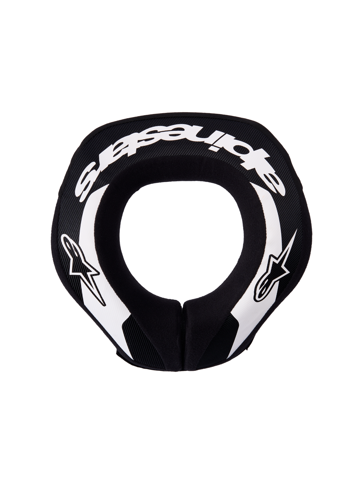 Alpinestars Jeugd Sequence Nekbrace, ergonomische nekbescherming voor motorcross en MTB, zwart en wit, dubbele dichtheid schuim constructie.