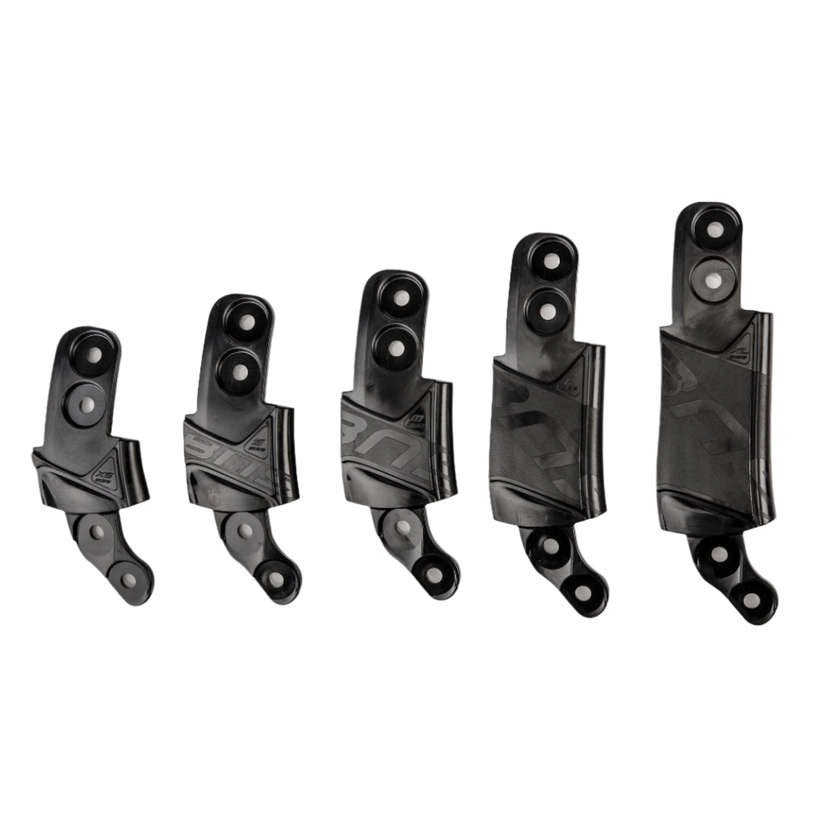 Kit d'adaptateur de taille BNS Alpinestars, accessoire pour support cervical Bionic, noir, cinq composants de réglage en plastique de différentes hauteurs pour un ajustement précis de la protection, pièces d'ajustement modulaires pour la protection tout-terrain