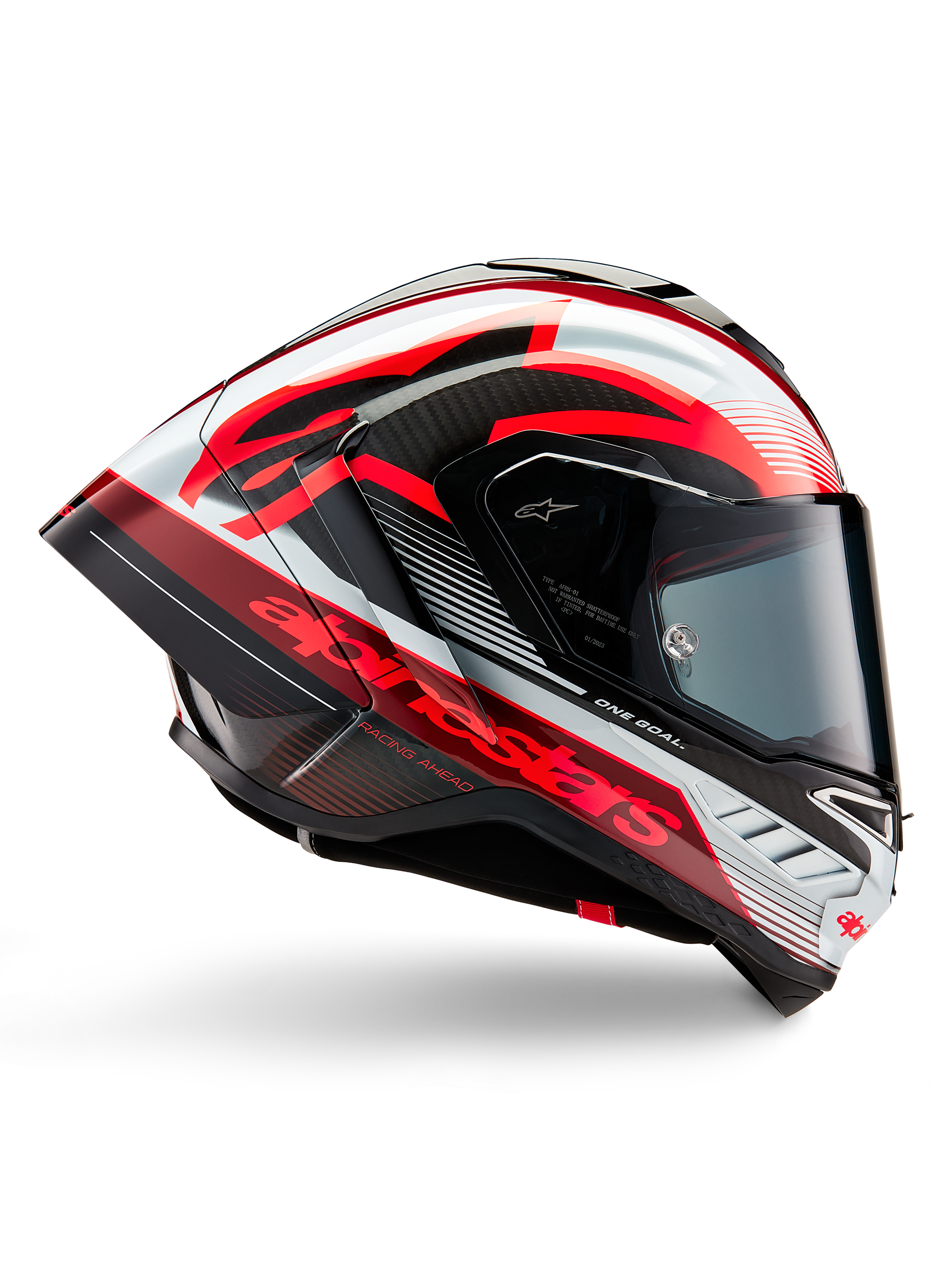 XS / Black Carb Red White Glossy