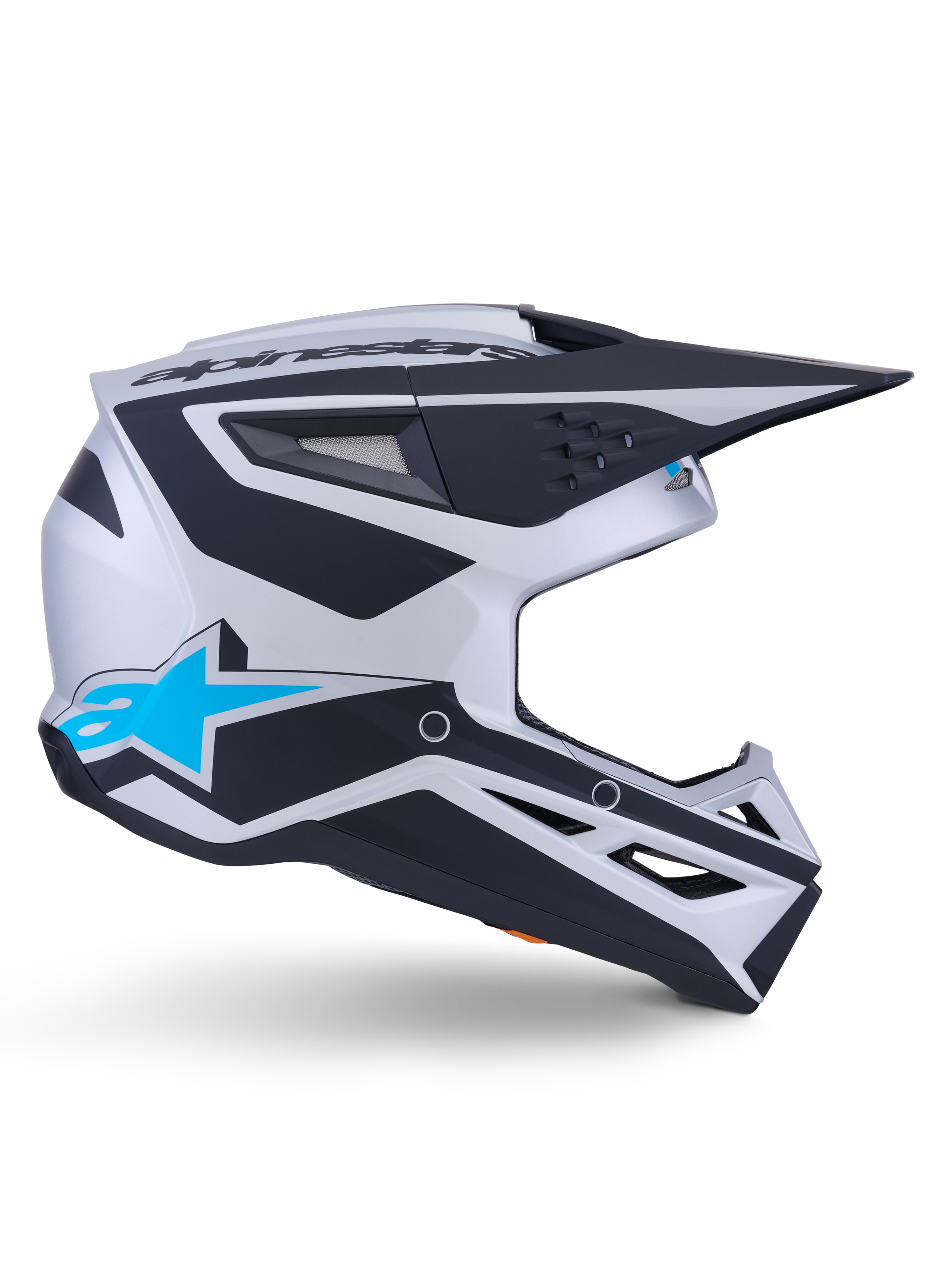 L / Silver Blue Black Matt