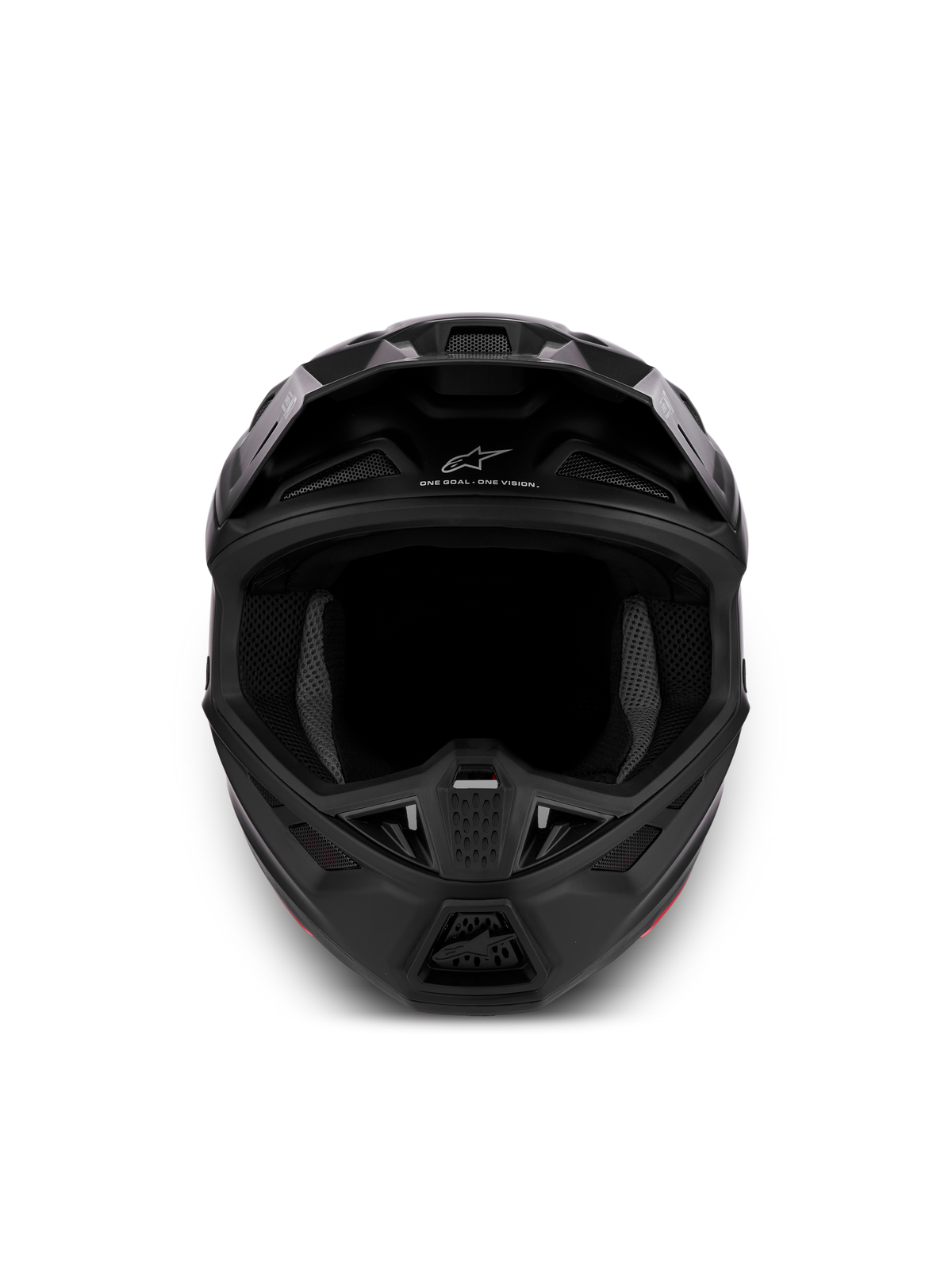 Alpinestars S-M7 Solid Helmet ECE06, Matte Black motocross helmet with aerodynamic shell and ventilation.