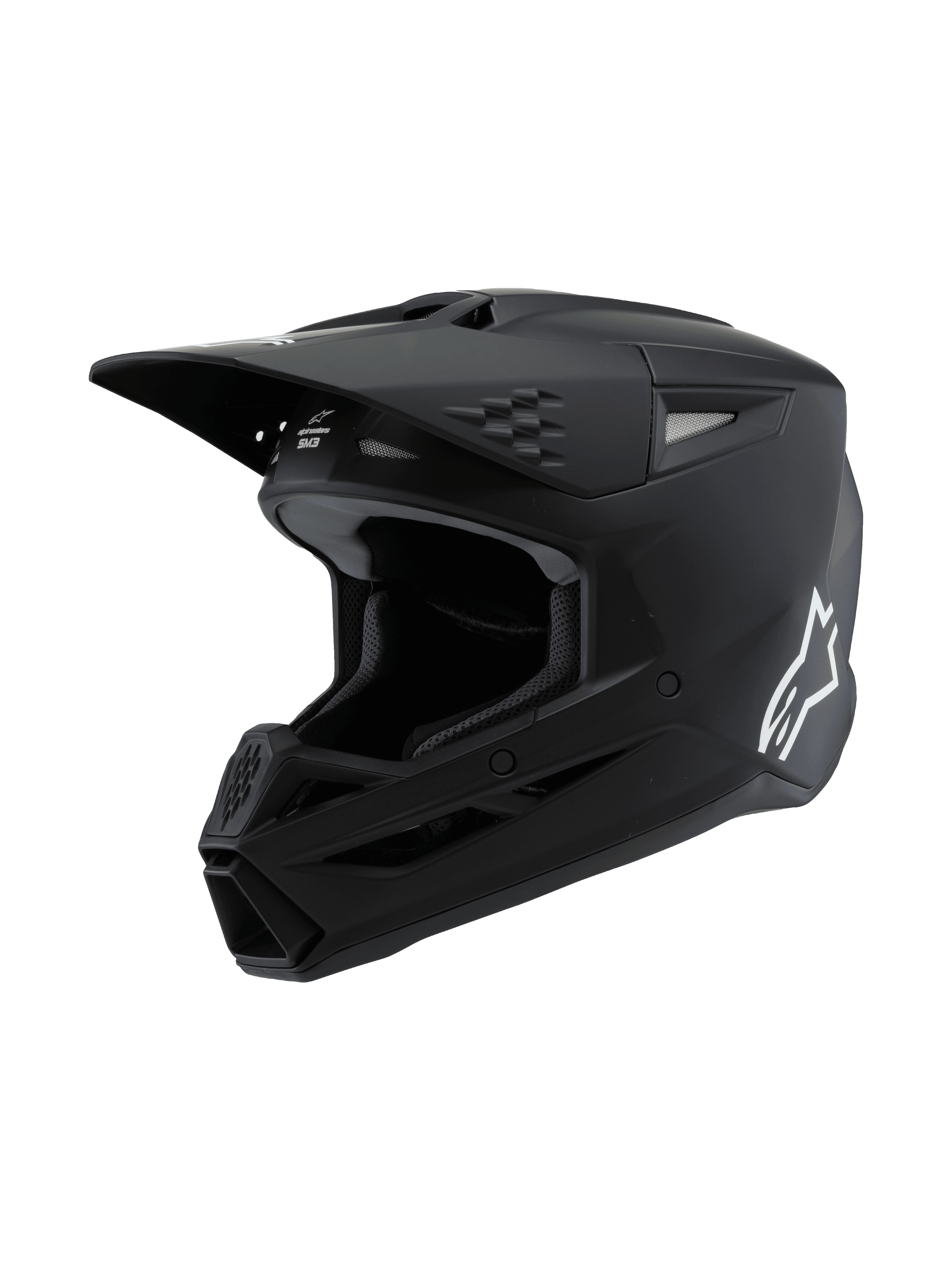 SM3 Youth Solid Helmet ECE06 BLACK MOTOCROSS Helmets Alpinestars