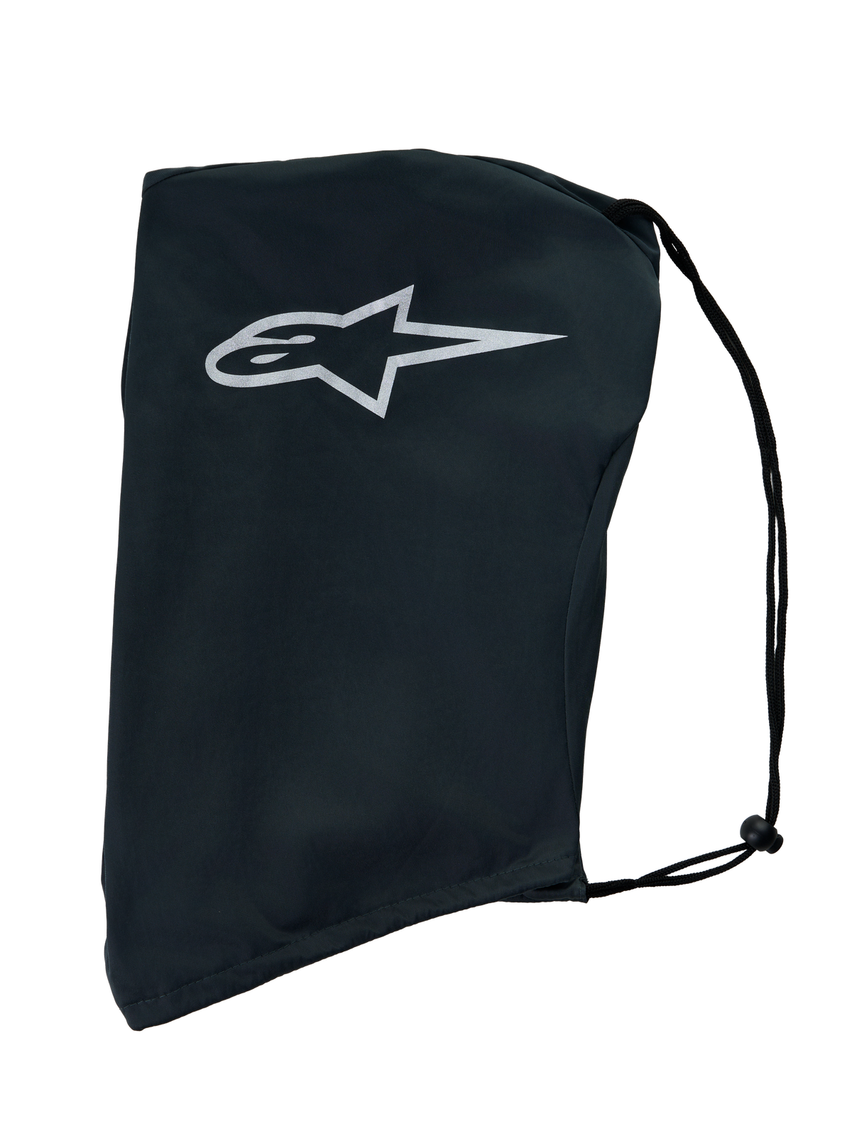 Alpinestars S-R7 Soft Bag, motorhelmopbergtas, grijs met wit Astar-logo en zwarte trekkoordsluiting, textielconstructie