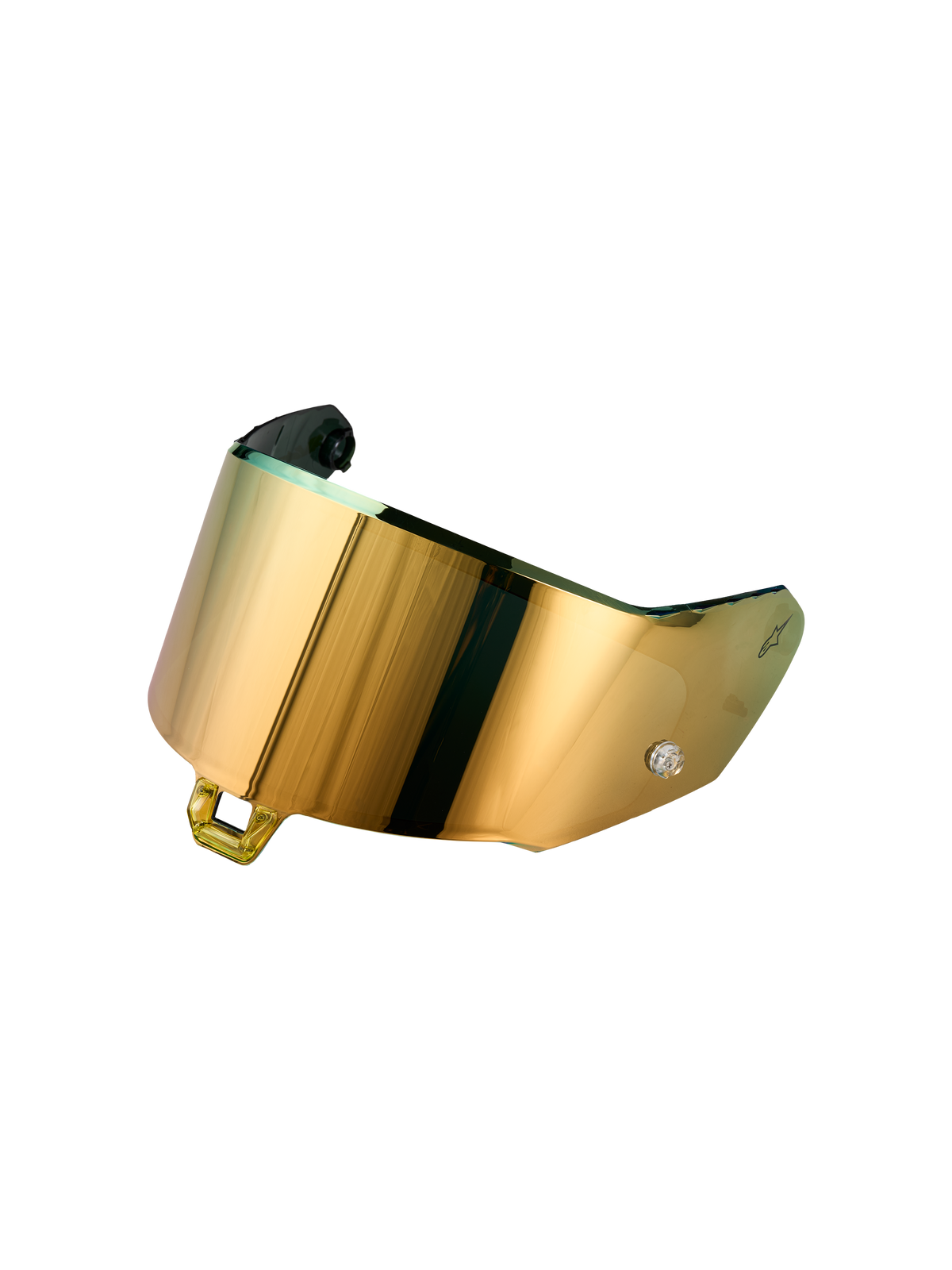 Alpinestars Supertech R10/R7 Absolute Vision Shield Gen2.1-R, motorcycle racing helmet visor, Mirror Gold, polycarbonate construction with optical filtering