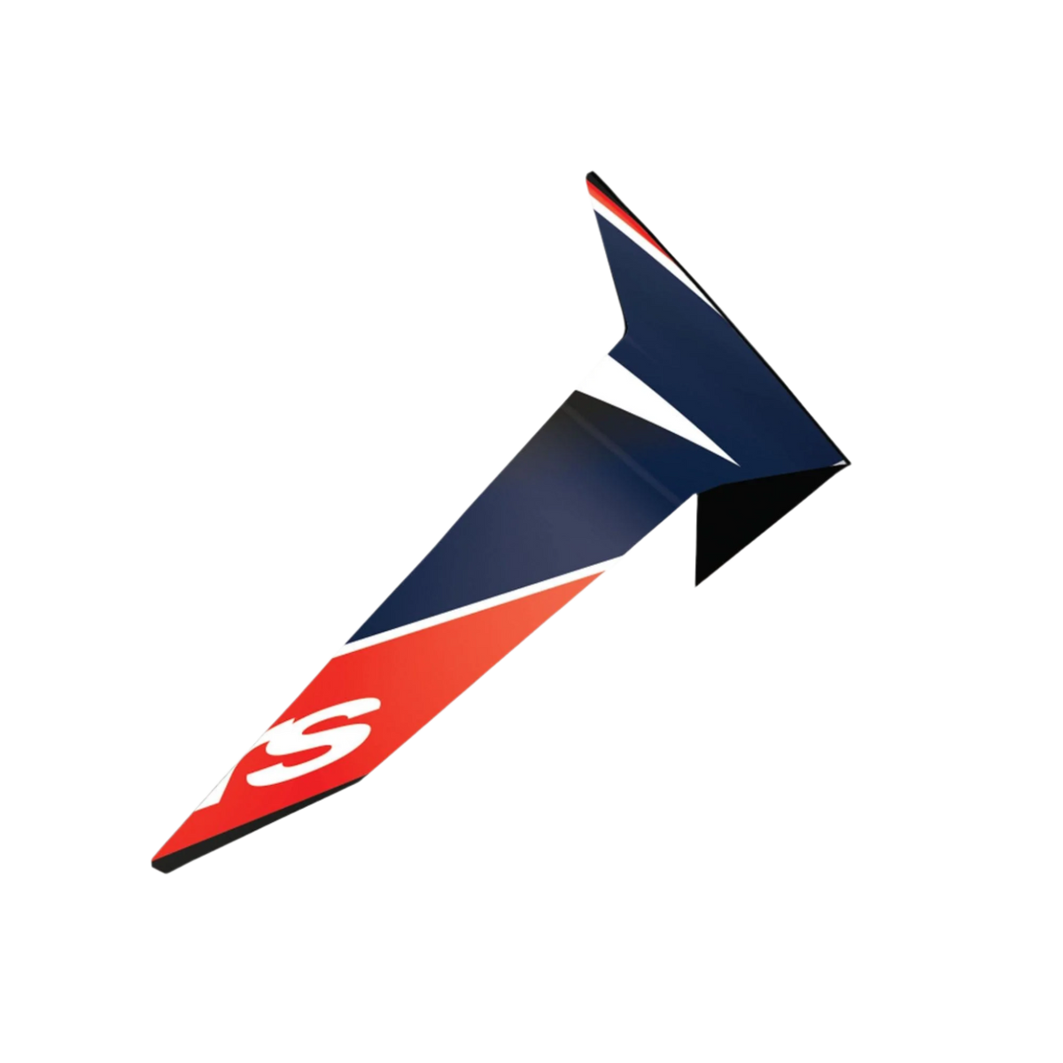 Alpinestars Supertech R10 Team Standard Spoiler, Motorradhelm-Zubehör, Schwarz Carbon, Fluo Rot und Dunkelblau Matt, aerodynamisches flügelartiges Design mit kantigem Profil, weißes S-Logo, offizielles Ersatzteil für S-R10 Helme