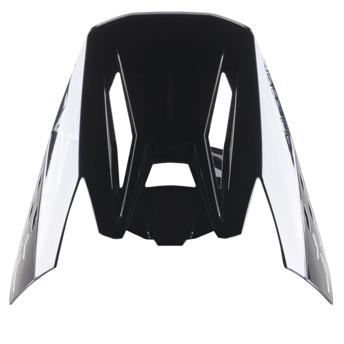 Alpinestars S-M5 Scout Visier, Schwarz Silber Glänzend, Ersatz-Helmschirm für Motocross-Helme, aerodynamisches Design mit seitlichem Branding und Belüftungsschlitzen, Hochglanz-Finish