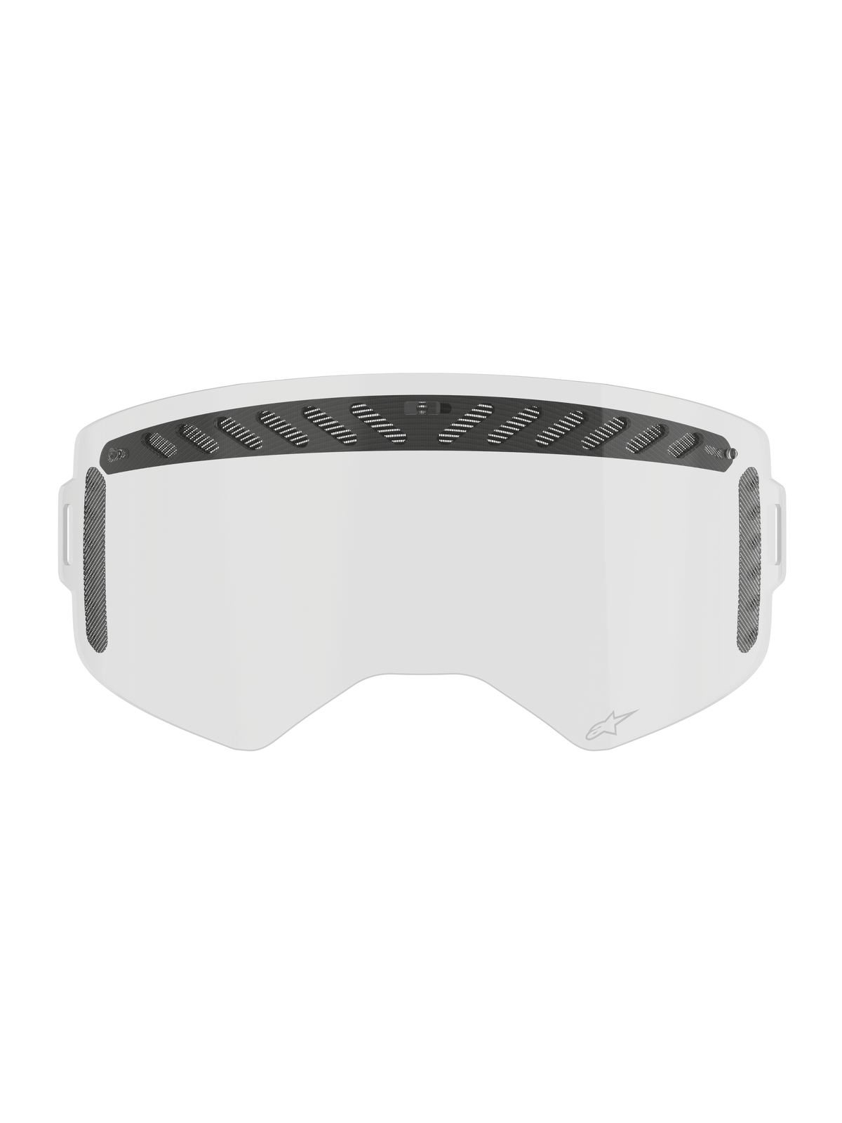 Écran Alpinestars Supertech Modulator Vented, lentille MX de rechange ventilée, clair et noir, en polycarbonate résistant