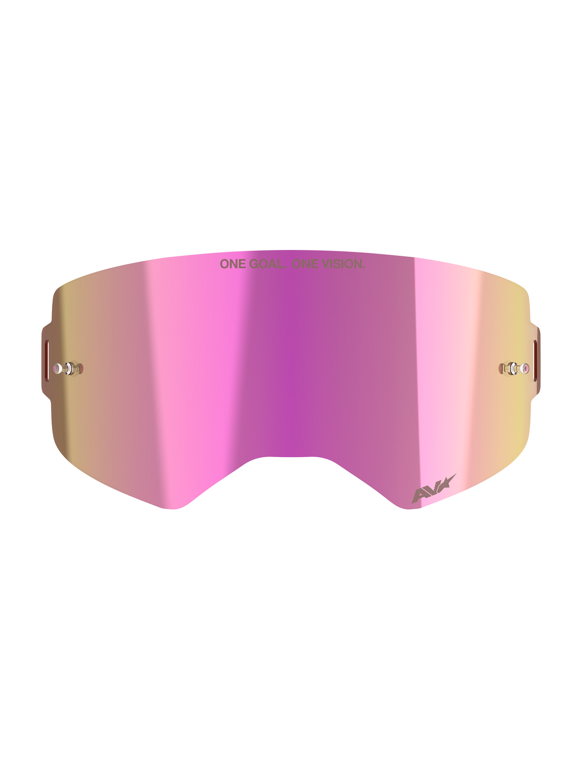 Alpinestars Lentille Supertech miroir rose, lentille de masque motocross, rose miroitée, avec supports pour tear-off et revêtement anti-buée
