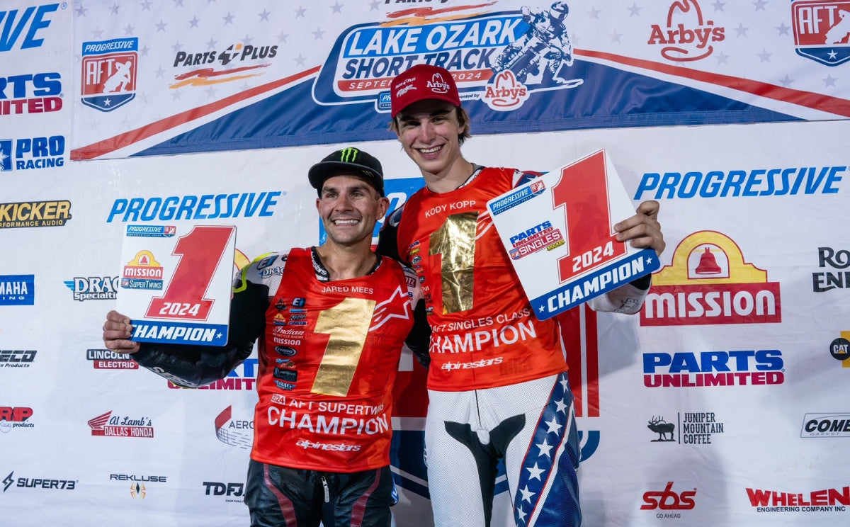 HISTORY-MAKING JARED MEES AND KODY KOPP ARE THE FLAT TRACK SUPERTWINS AND SINGLES CHAMPIONS