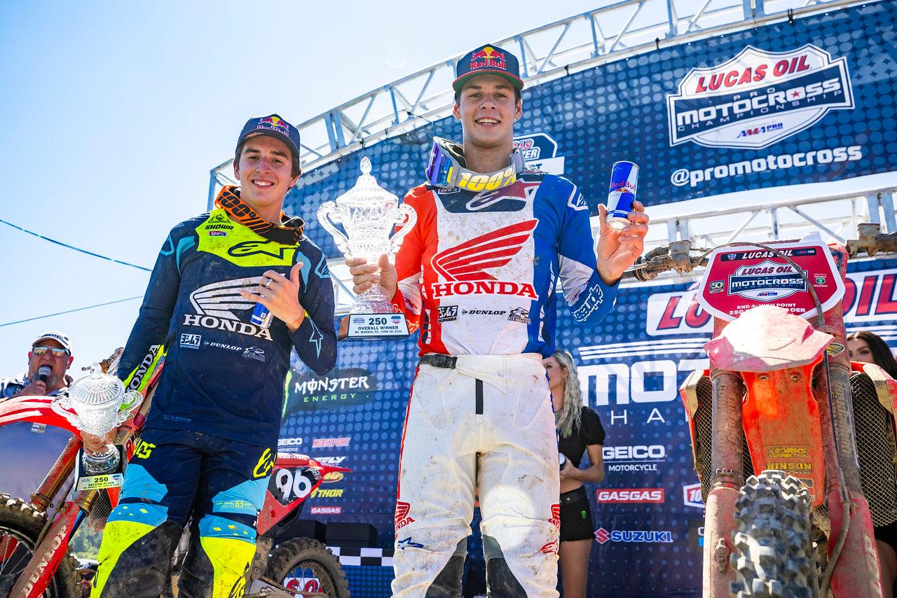 Jett et Hunter Lawrence partagent AMA 250 Pro Motocross Wins après une ...