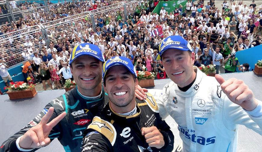 Alpinestars dominieren das Formel -E -Podium in New York City als Antonio Felix da Costa gewinnt mit Mitch Evans in Rennen zwölf der Saison den Dritten von Stoffel Vandoorne.