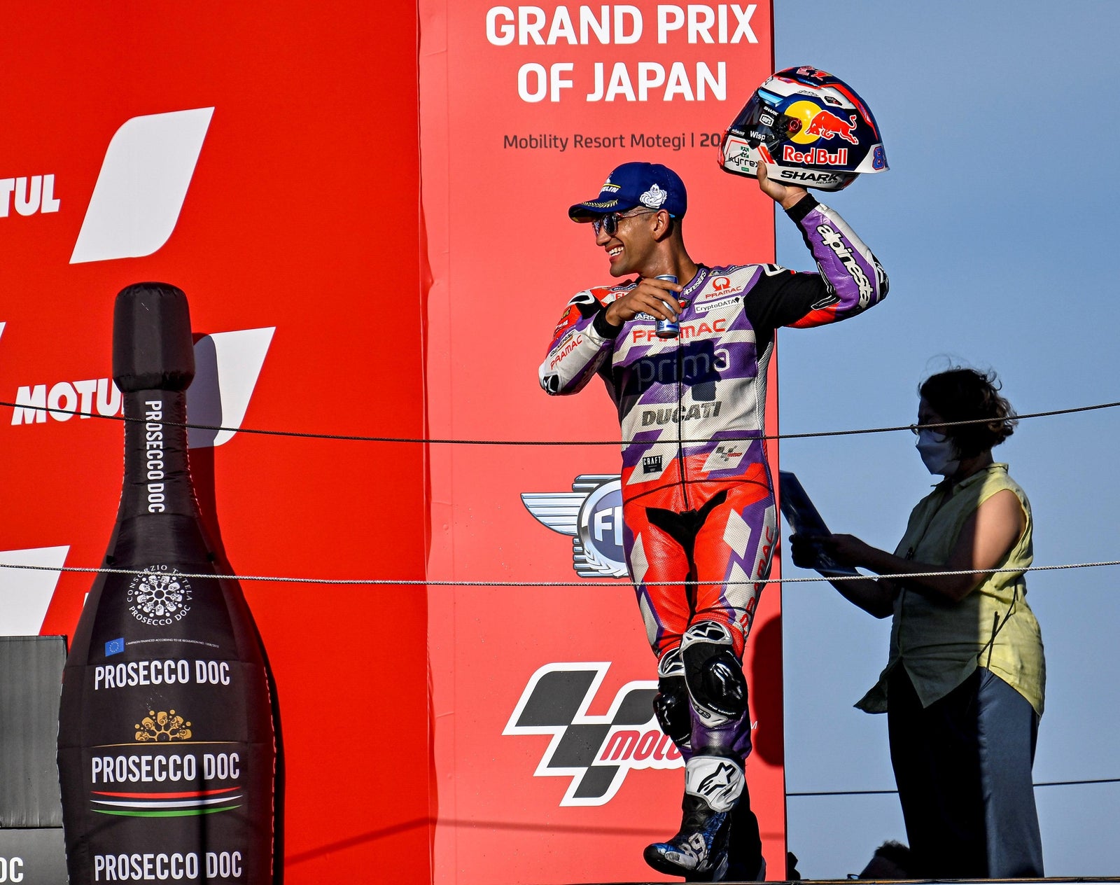 Jorge Martin se bat sur le podium avec la troisième place au Motegi Motogp au Japon