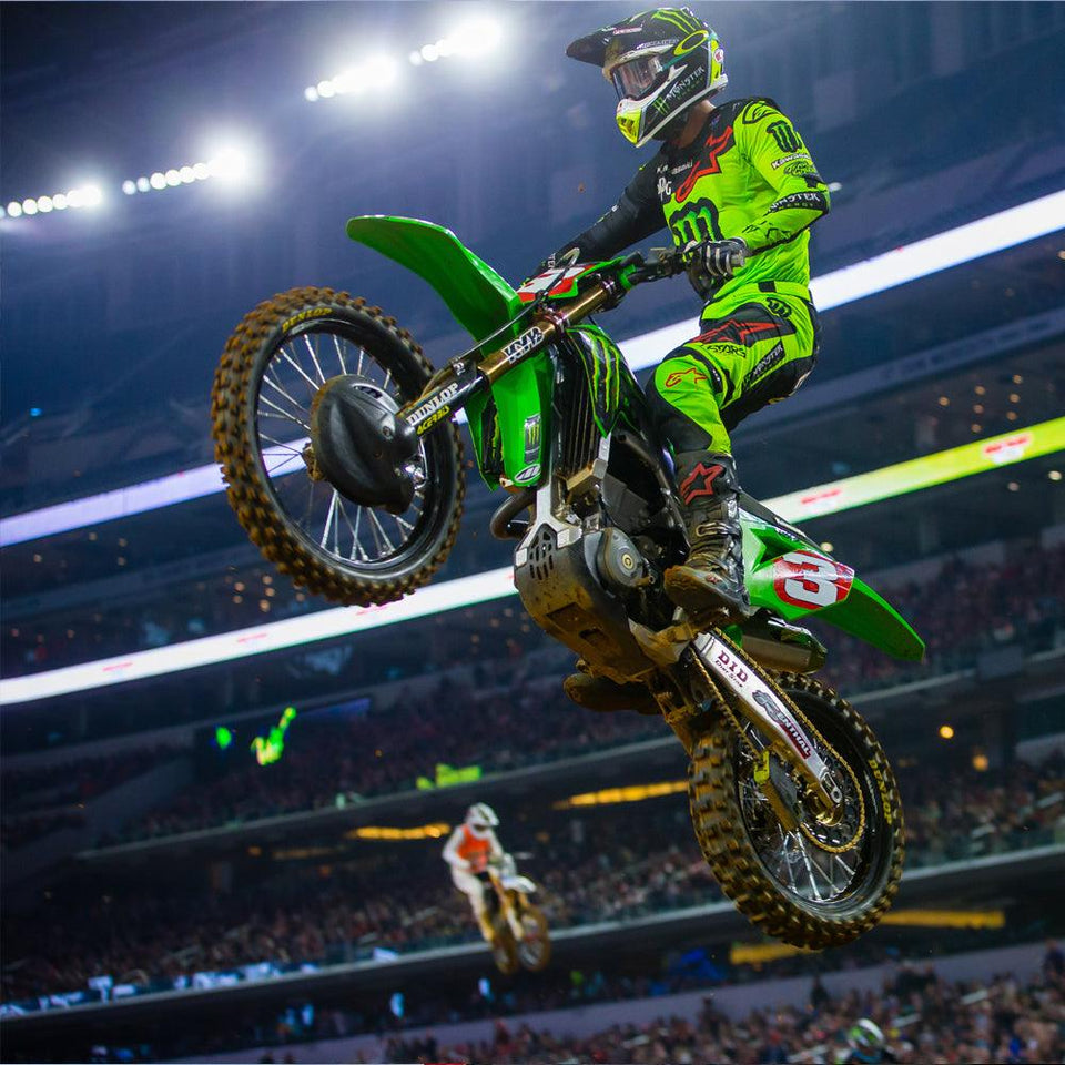 Eli Tomac races to 450SX crown in Texas