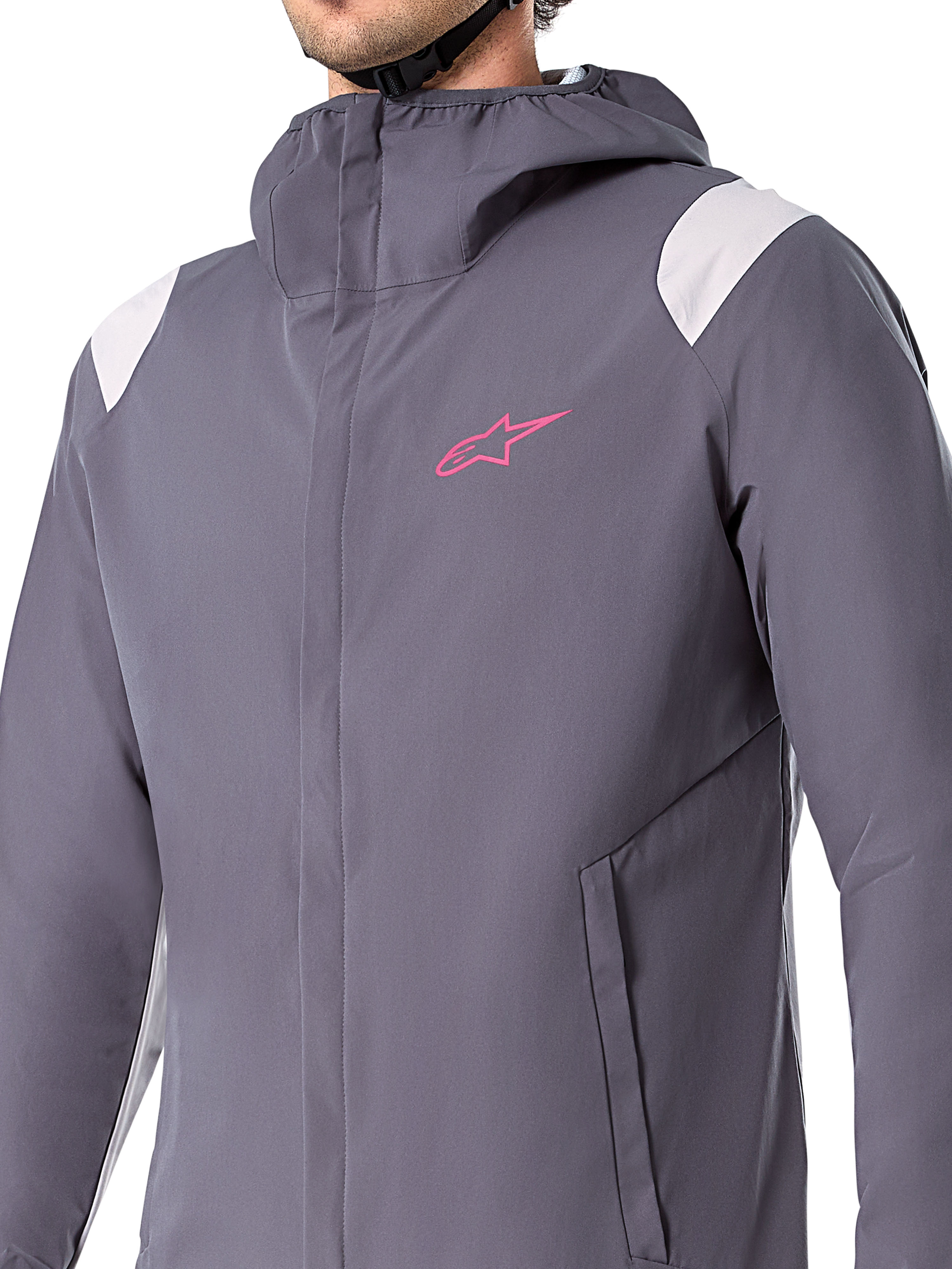 Veste de pluie Alpinestars A-Dura, veste de pluie pour VTT, gris titane foncé, design à capuche, manches longues, protection performante contre les intempéries pour le cyclisme tout-terrain