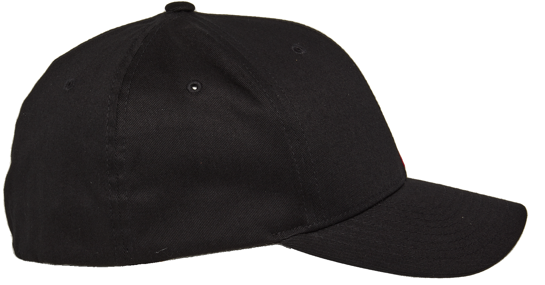 Alpinestars Corp Shift 2 Curved Brim, baseballpet, zwart, zijaanzicht, gebogen klep, gestructureerde kroon met ventilatiegaatjes, casual op motorsport geïnspireerde hoofddeksels
