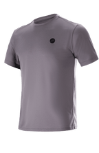 Alpinestars Dot Tech Tee - korte mouwen, Sparrow Gray, technisch T-shirt, klein zwart cirkelvormig logo op de borst, DriRelease vochtafvoerende stof, casual mountainbike- en off-roadkleding