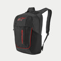 Sac à dos Alpinestars GFX V2, noir et rouge, sac à dos sportswear de taille moyenne avec logo Astars rouge et marquage vertical, poche latérale en filet pour bouteille d'eau et bretelles rembourrées en maille aérée