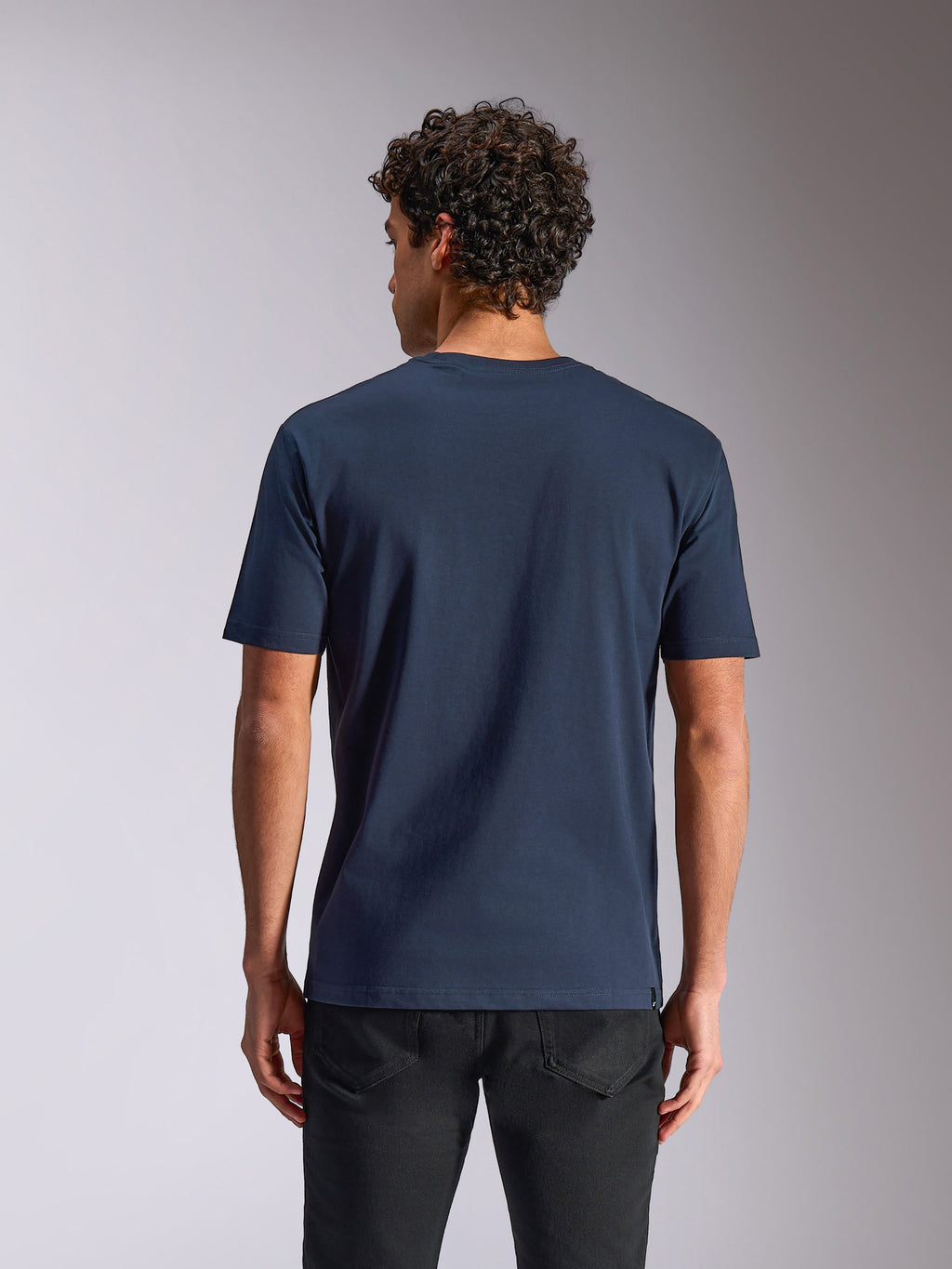 Alpinestars MX Helmet CSF Tee, T-shirt met korte mouwen, marineblauw, achteraanzicht, casual motorsport-geïnspireerde streetwear
