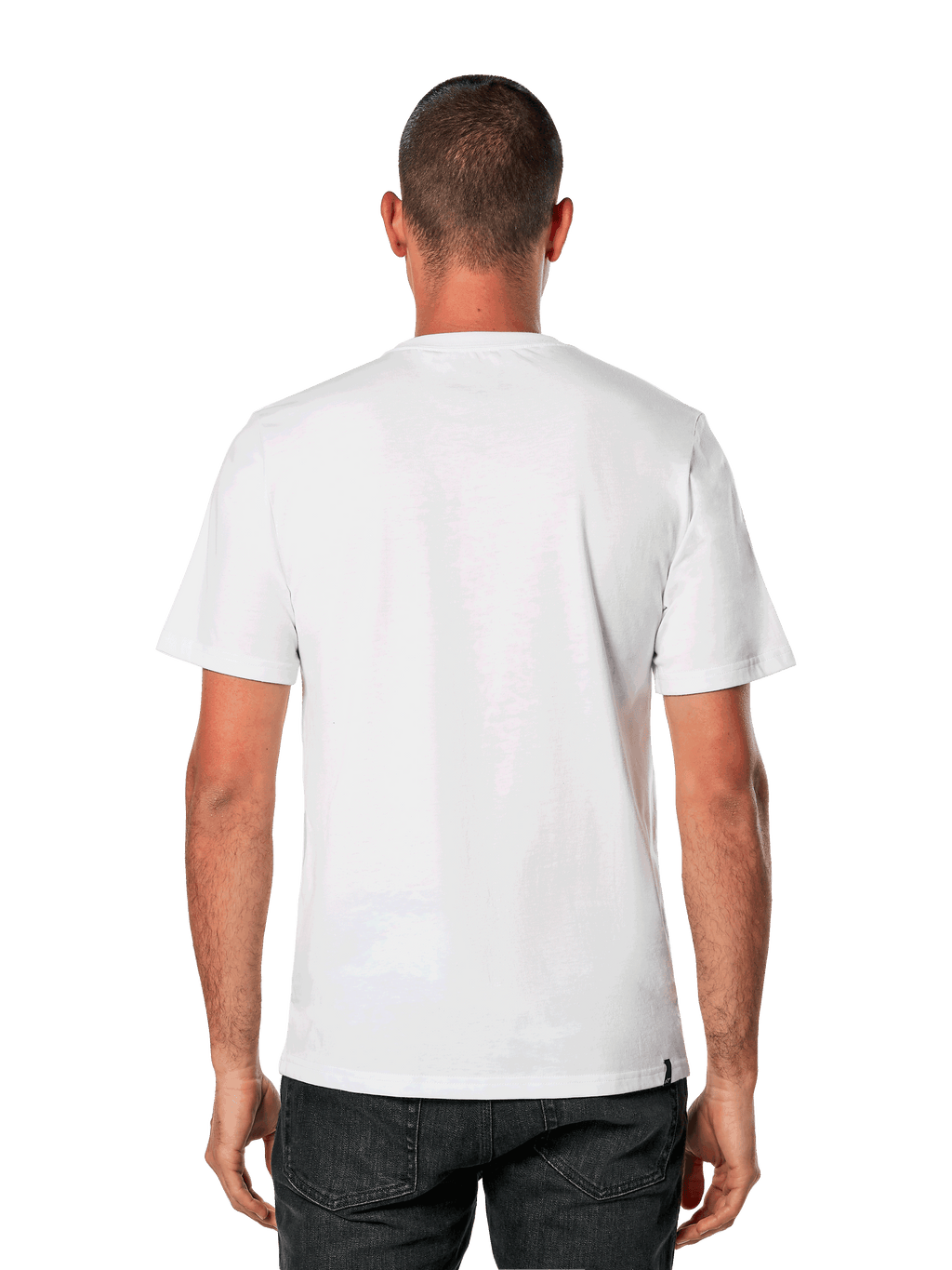 Alpinestars Betteryet CSF Tee, wit T-shirt met korte mouwen, achteraanzicht, Cut and Sew-pasvorm, casual motorsport sportkleding