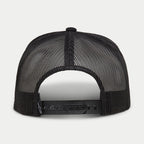 Alpinestars Ride 4.0 Camo Trucker Mütze, Schwarz, Rückansicht mit atmungsaktivem Mesh und verstellbarem Snapback-Verschluss aus Kunststoff mit kleinem Logo-Etikett, lässige, vom Motorsport inspirierte Kopfbedeckung.