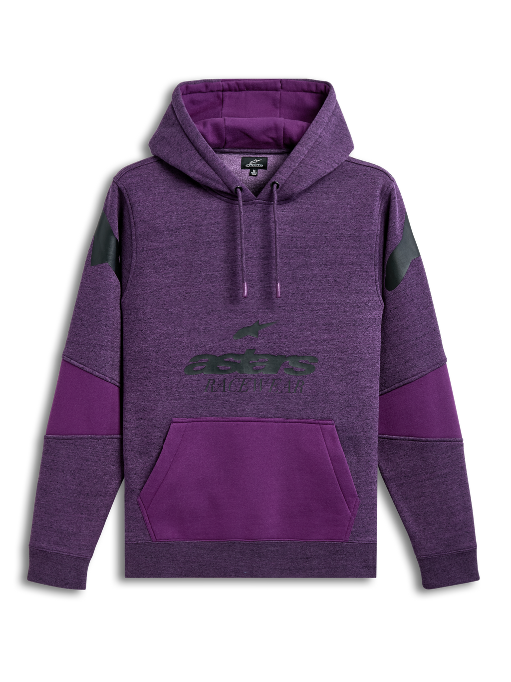 Alpinestars Perpetuate Hoodie, paarse sportkleding pullover fleece hoodie met logo grafisch op de voorzijde, kangoeroezak en stofblokkering