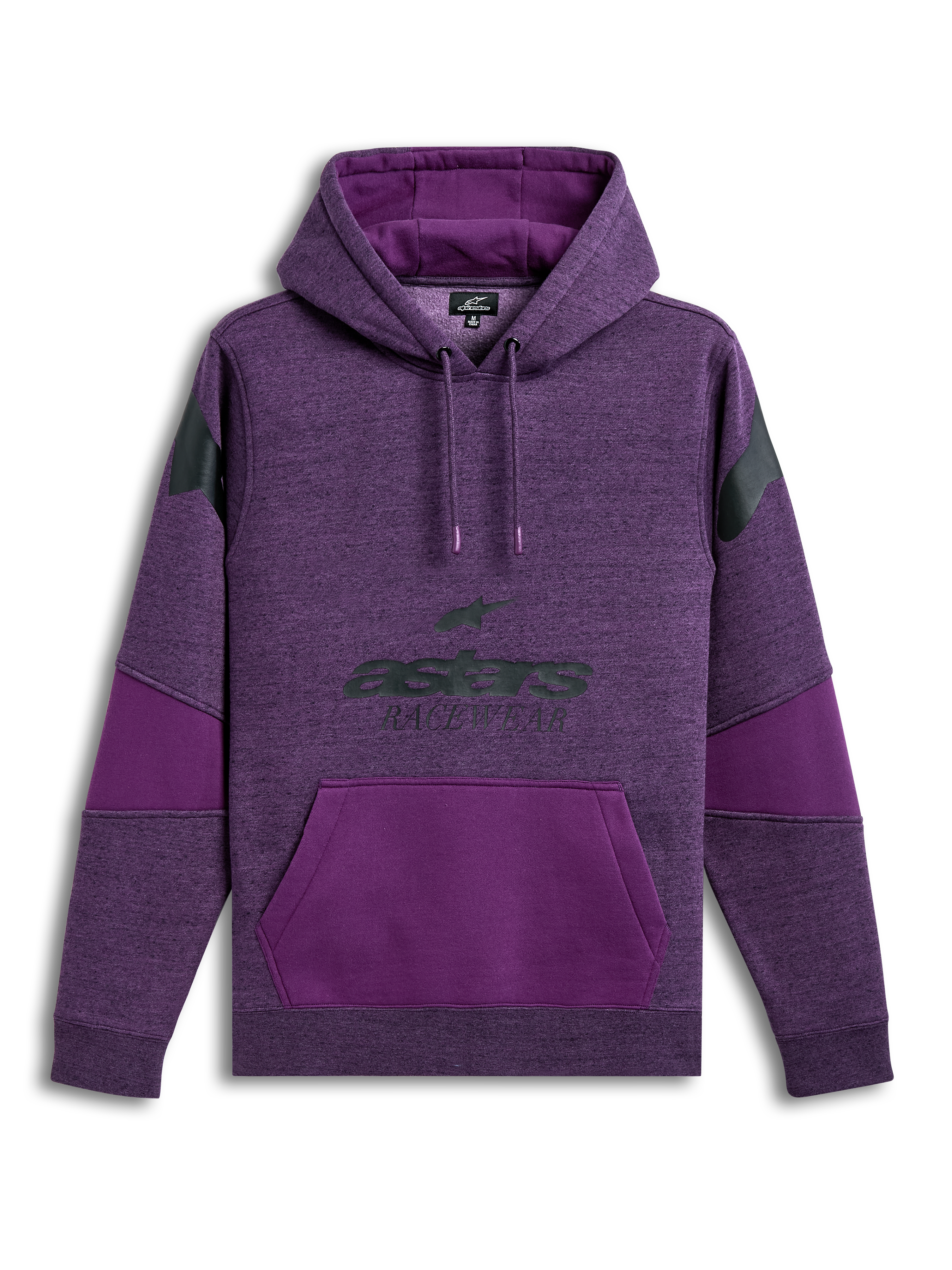 Alpinestars Perpetuate Hoodie, paarse sportkleding pullover fleece hoodie met logo grafisch op de voorzijde, kangoeroezak en stofblokkering